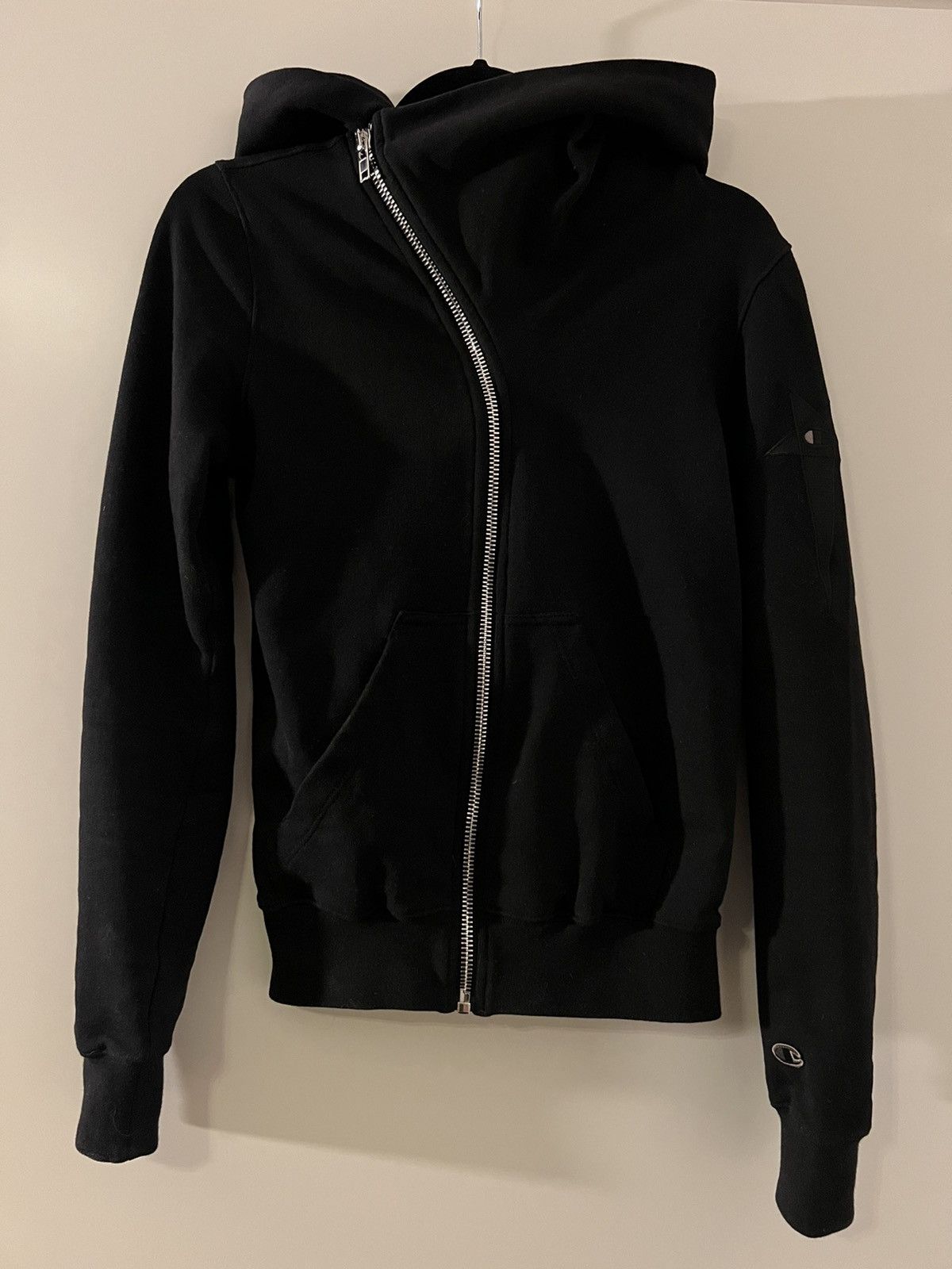 Rick owens×Champion ブラック ジップアップパーカー XS Rick owens×Champion ブラック ジップアップパーカー XS Rick