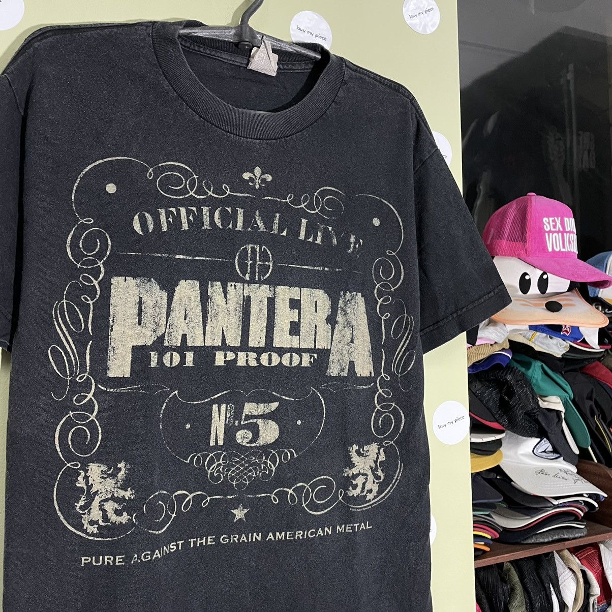 Vintage Vintage 90s Pantera Band Tee Sun Faded Graphic Grunge Slim M Size US M / EU 48-50 / 2 - 2 Thumbnail