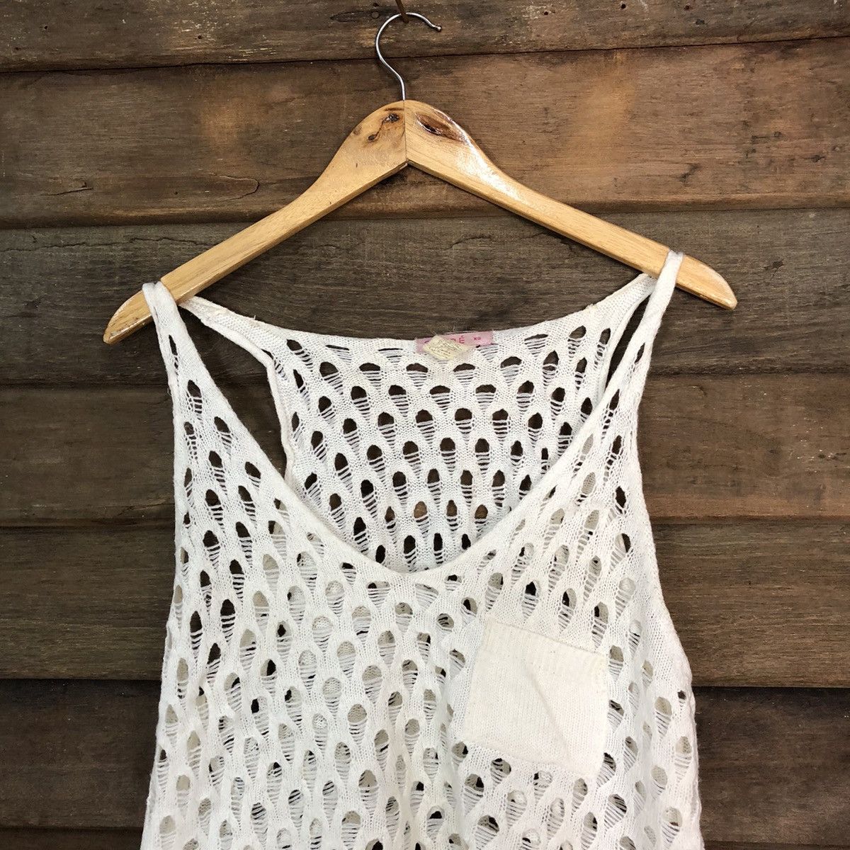 Grailed Supre Mesh Net Crochet White Cardigan Knitwear #7212 Size XS / US 0-2 / IT 36-38 - 2 Thumbnail