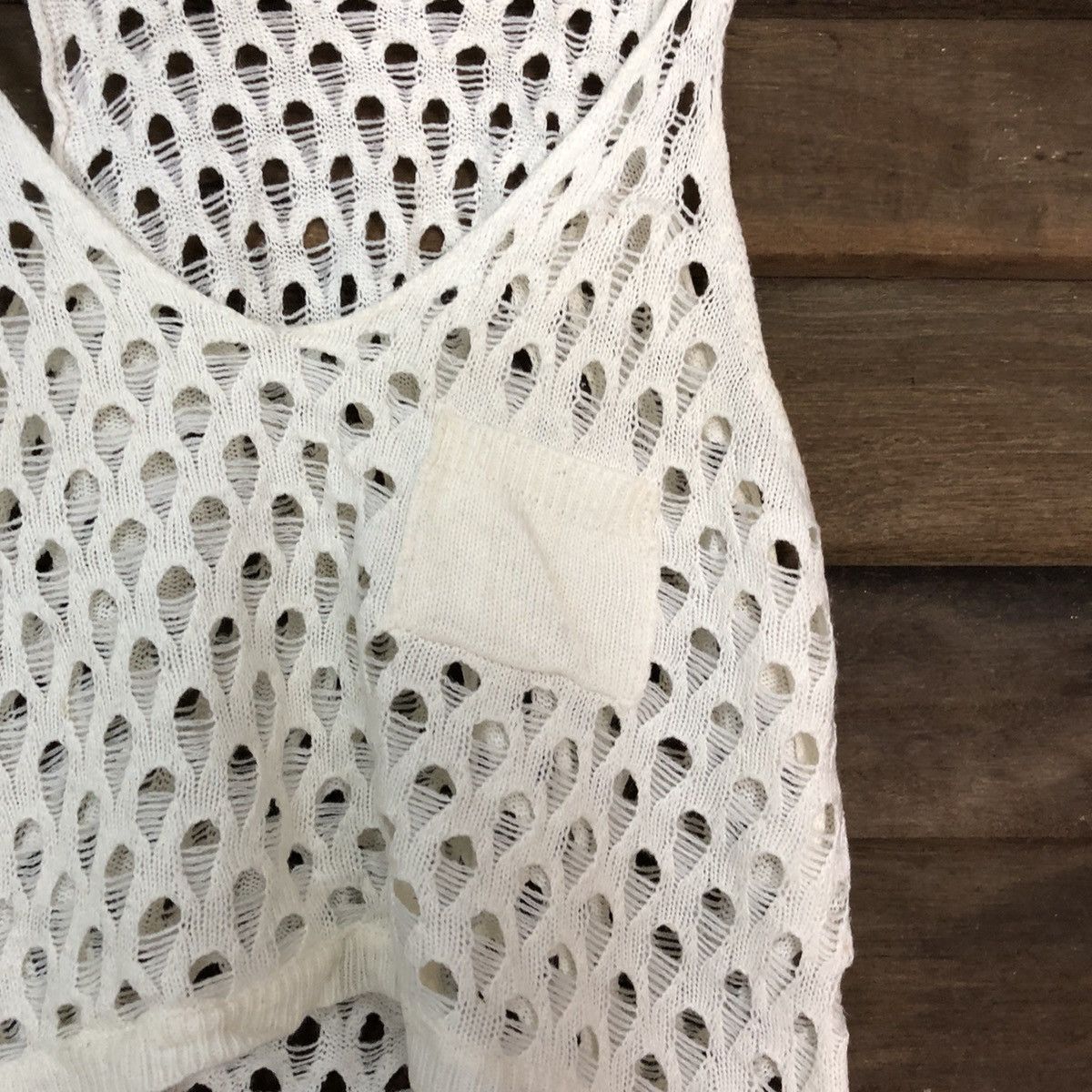 Grailed Supre Mesh Net Crochet White Cardigan Knitwear #7212 Size XS / US 0-2 / IT 36-38 - 5 Thumbnail
