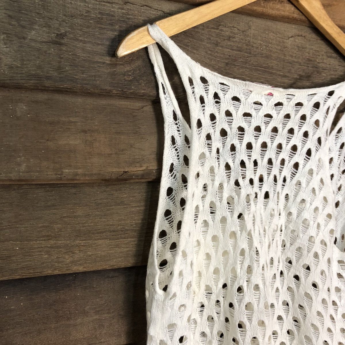 Grailed Supre Mesh Net Crochet White Cardigan Knitwear #7212 Size XS / US 0-2 / IT 36-38 - 11 Thumbnail