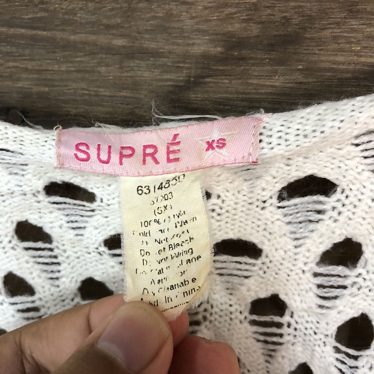 Grailed Supre Mesh Net Crochet White Cardigan Knitwear #7212 Size XS / US 0-2 / IT 36-38 - 8 Thumbnail