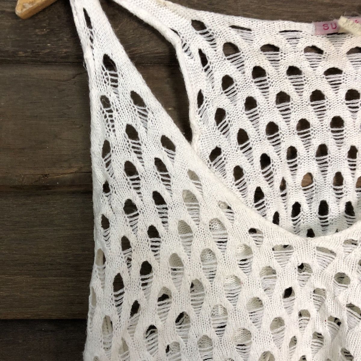 Grailed Supre Mesh Net Crochet White Cardigan Knitwear #7212 Size XS / US 0-2 / IT 36-38 - 7 Thumbnail
