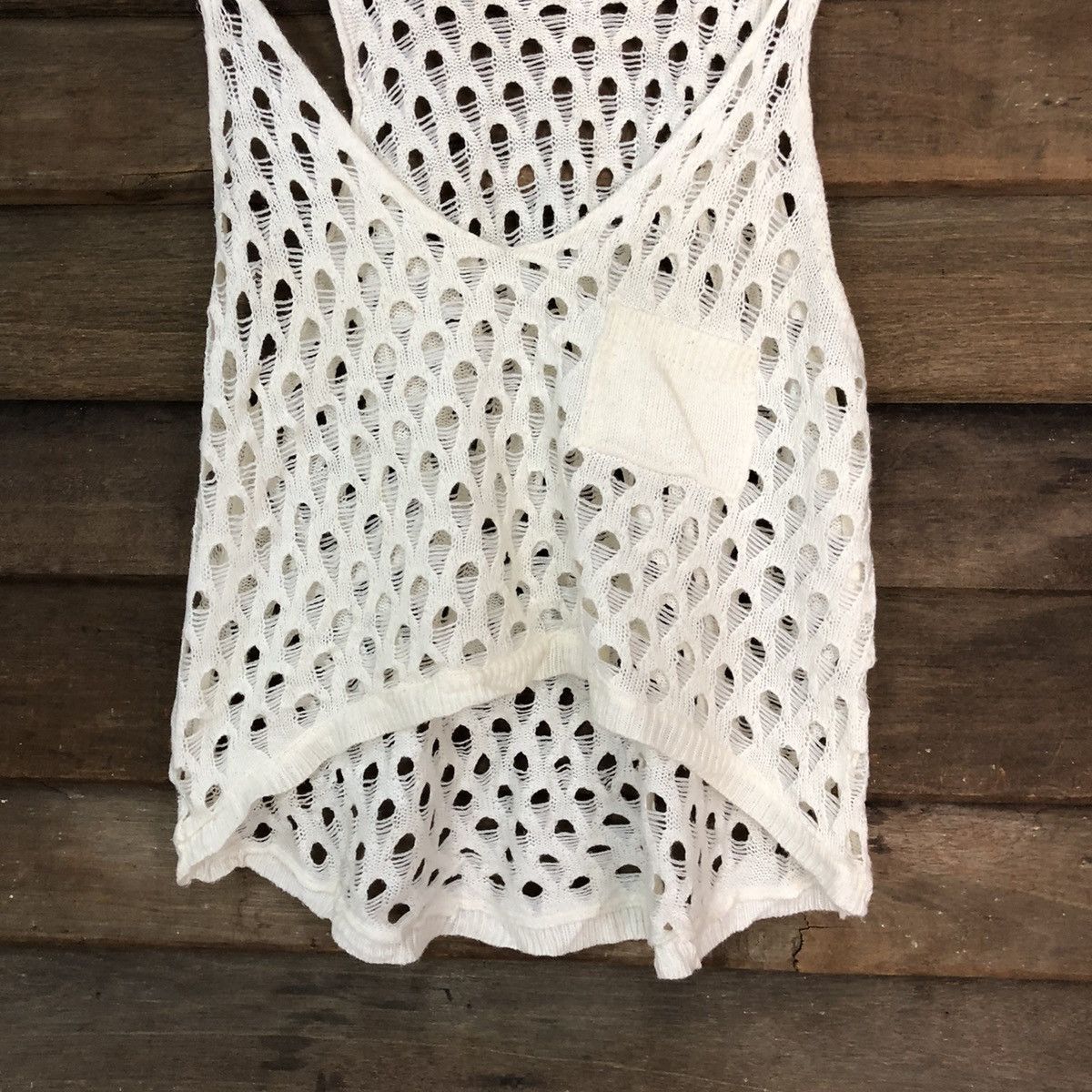 Grailed Supre Mesh Net Crochet White Cardigan Knitwear #7212 Size XS / US 0-2 / IT 36-38 - 3 Thumbnail