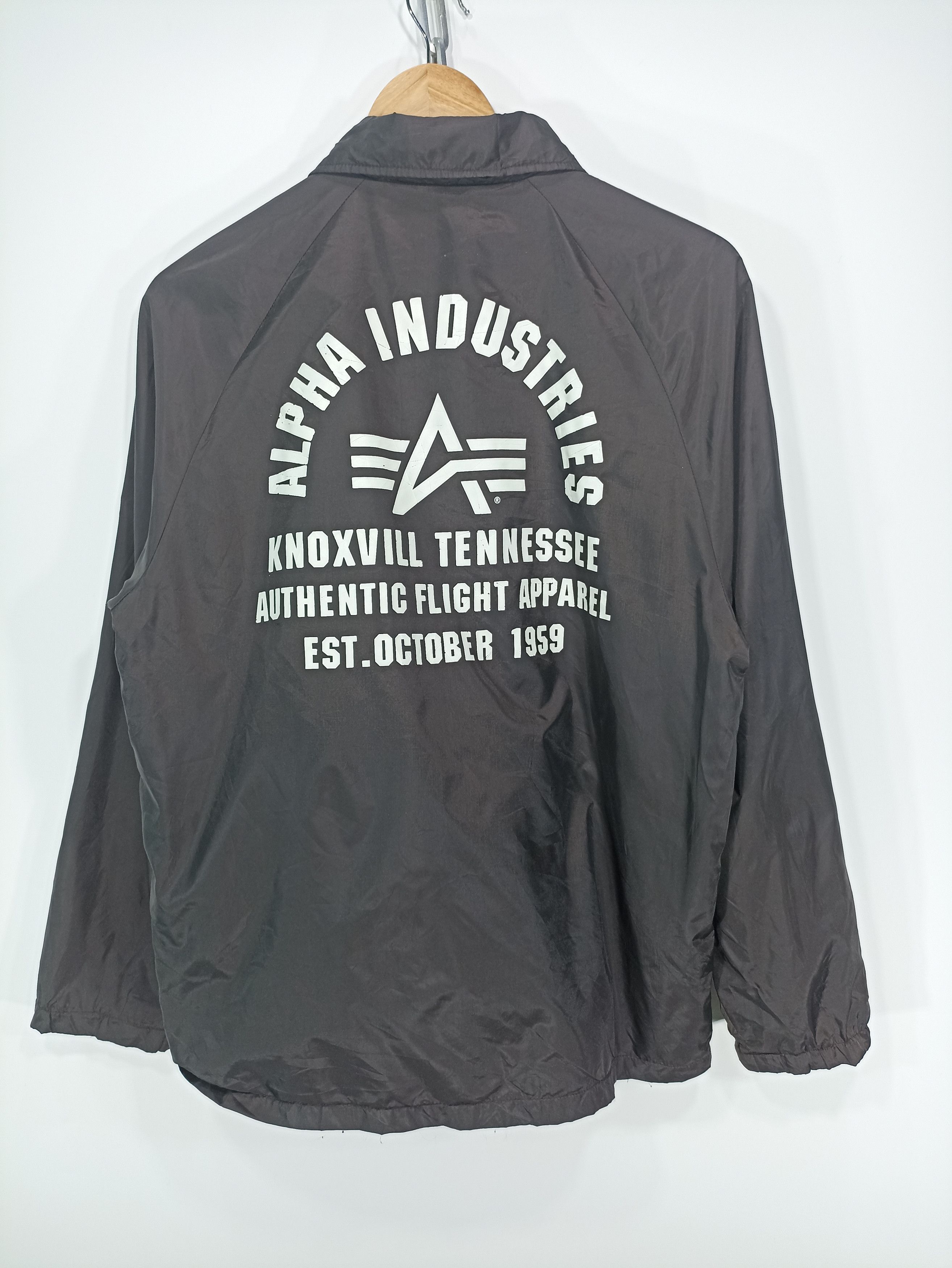 Alpha Industries × Vintage Alpha industries Nylon Coach Big Logo Size US M / EU 48-50 / 2 - 2 Thumbnail