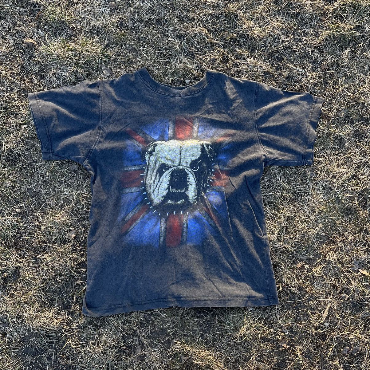 Vintage 90s Dog Skulls Sexy Vamp Dead Face Horror Tee 90s