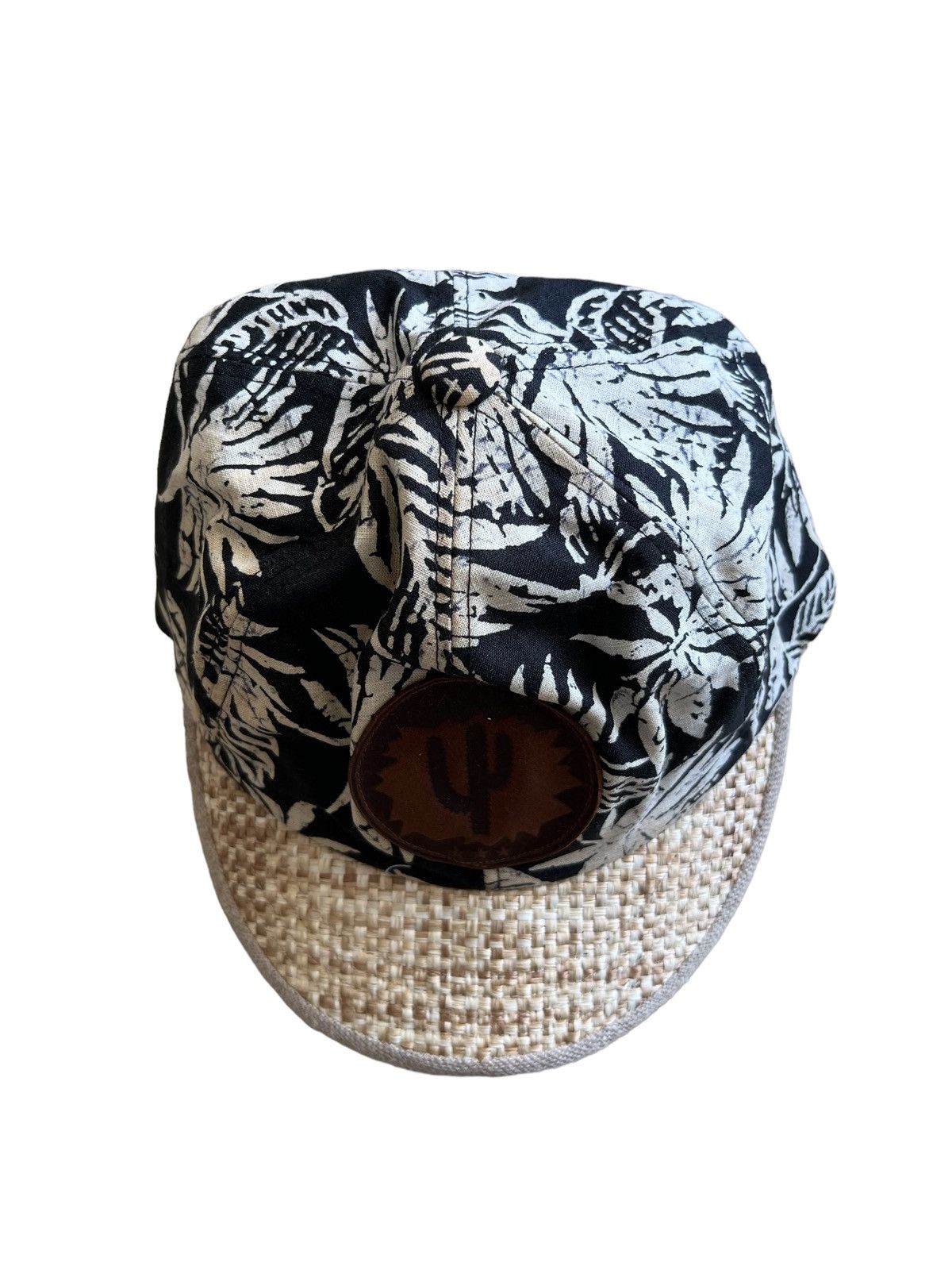 CA4LA CA4LA 🇯🇵 x Cactus ™️ Logo Leather Patch Jute Brim Cap Hat Size ONE SIZE - 3 Thumbnail