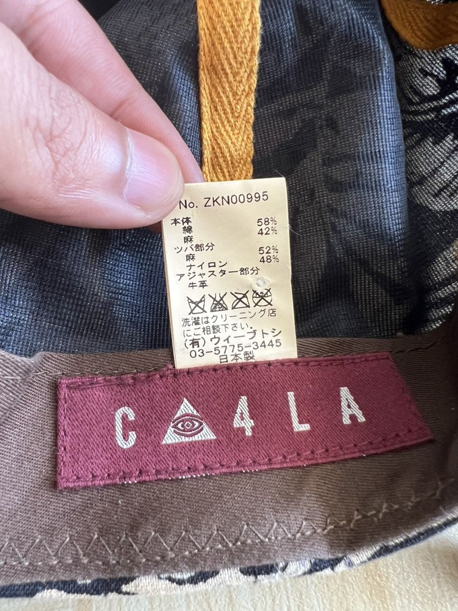CA4LA CA4LA 🇯🇵 x Cactus ™️ Logo Leather Patch Jute Brim Cap Hat Size ONE SIZE - 8 Thumbnail
