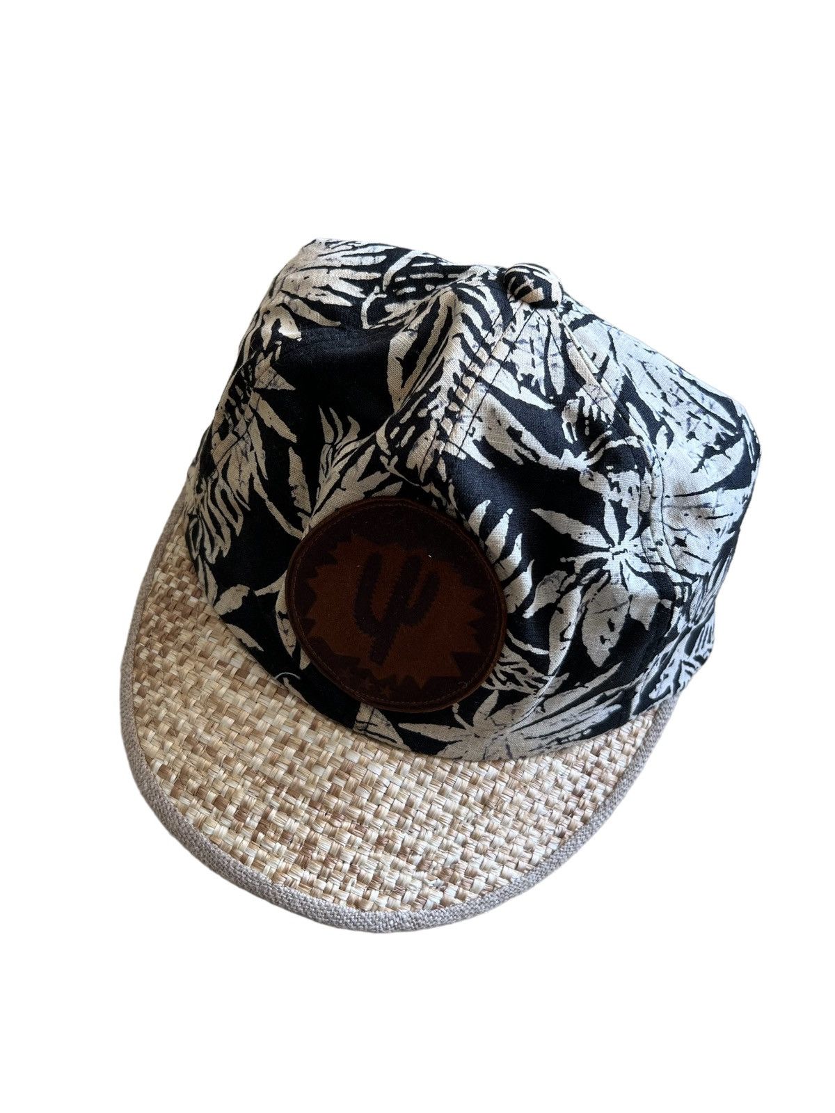 CA4LA CA4LA 🇯🇵 x Cactus ™️ Logo Leather Patch Jute Brim Cap Hat Size ONE SIZE - 2 Thumbnail