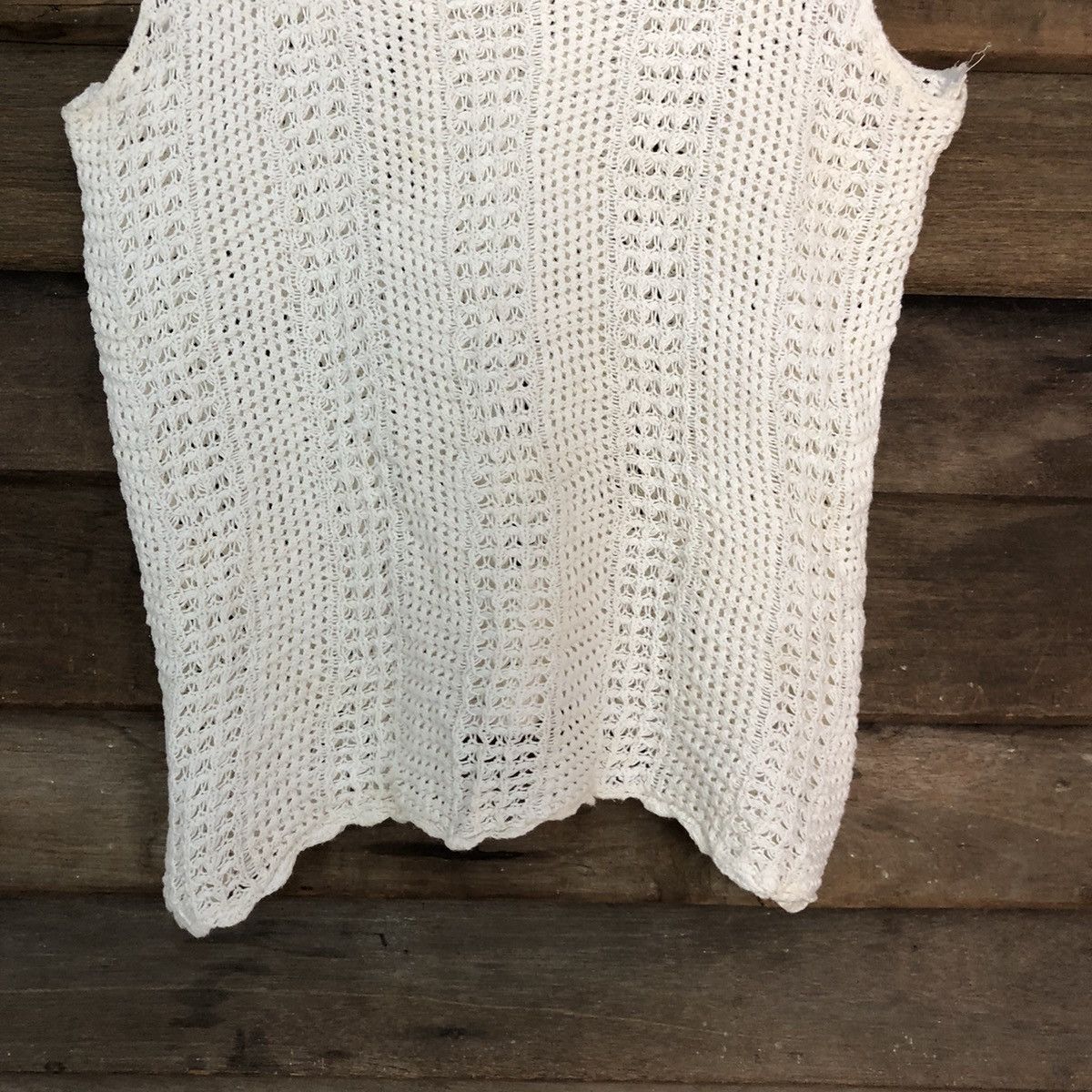 Vintage Just Jeans Mesh Net Crochet White Knitwear #7211 Size S / US 4 / IT 40 - 5 Thumbnail
