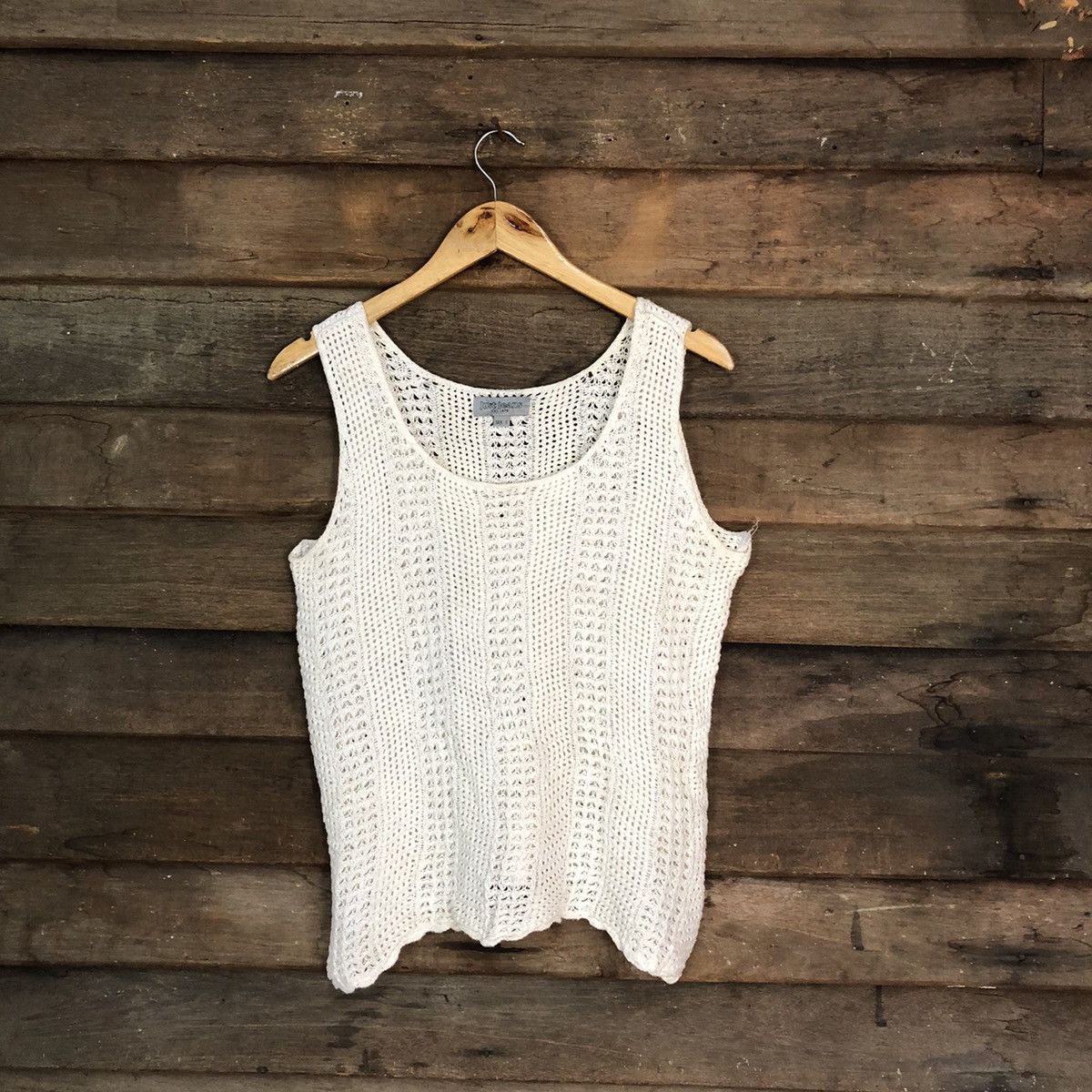 Vintage Just Jeans Mesh Net Crochet White Knitwear #7211 Size S / US 4 / IT 40 - 1 Thumbnail