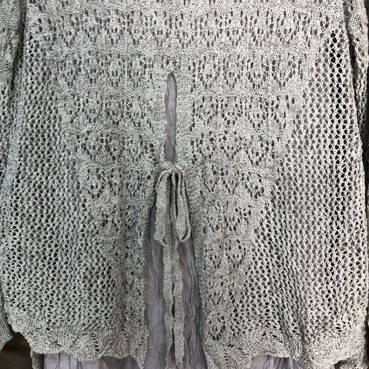 Homespun Knitwear Japan Mesh Net Crochet Black Knitwear #7210 Size L / US 10 / IT 46 - 12 Thumbnail