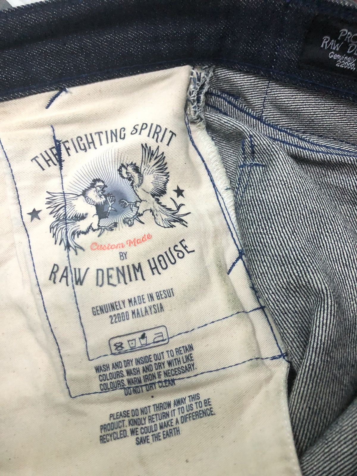 Salvage CUSTOM MADE BY RAW DENIM HOUSE MULTI POCKET CARGO DENIM JEAN Size US 30 / EU 46 - 8 Thumbnail