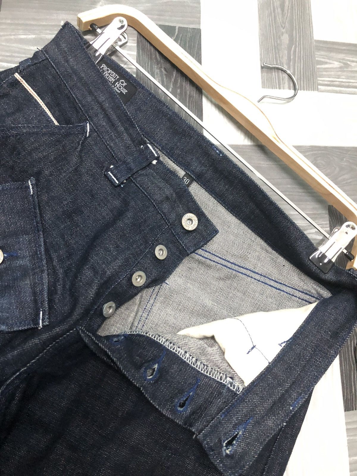 Salvage CUSTOM MADE BY RAW DENIM HOUSE MULTI POCKET CARGO DENIM JEAN Size US 30 / EU 46 - 5 Thumbnail