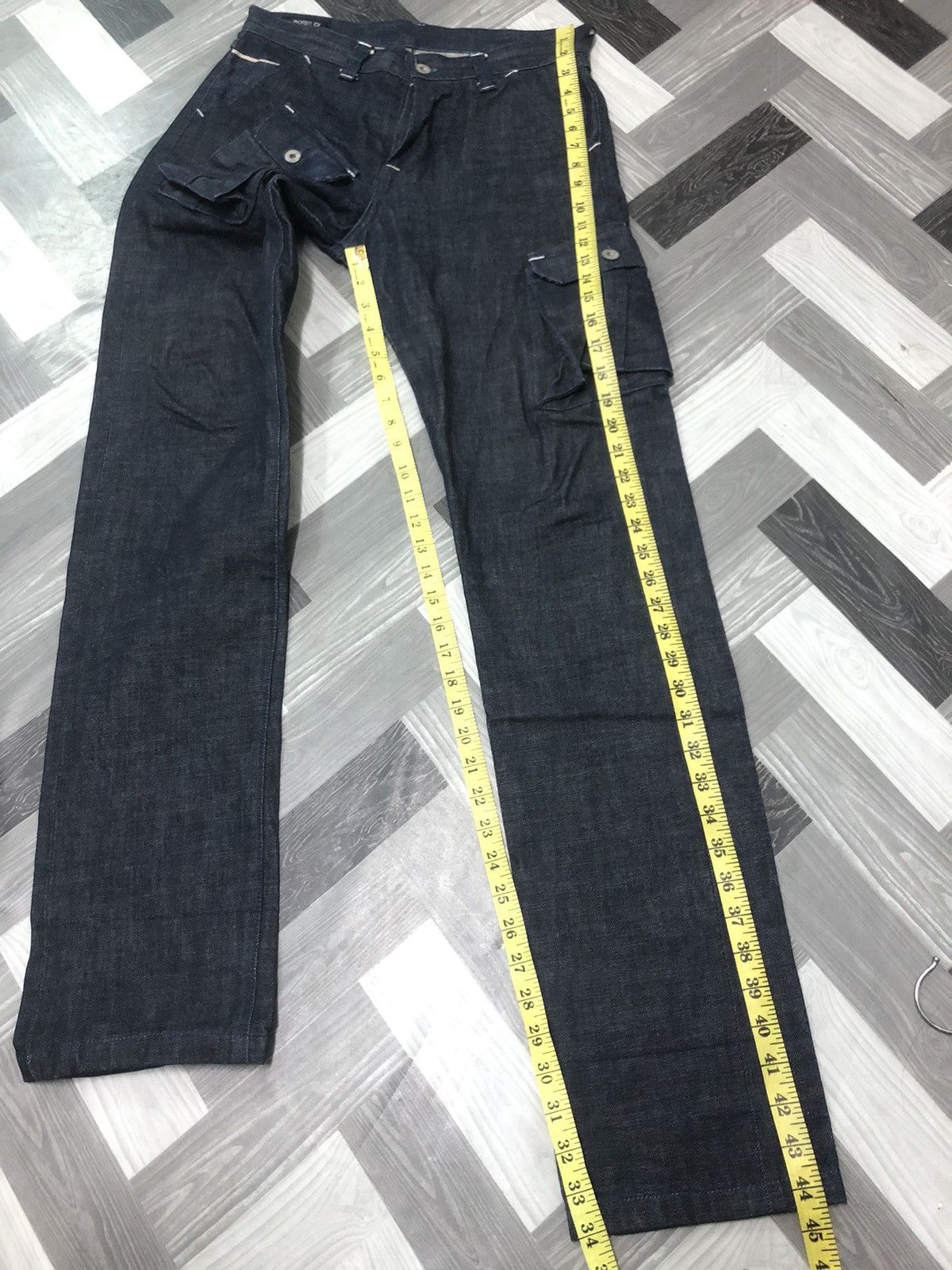 Salvage CUSTOM MADE BY RAW DENIM HOUSE MULTI POCKET CARGO DENIM JEAN Size US 30 / EU 46 - 13 Thumbnail