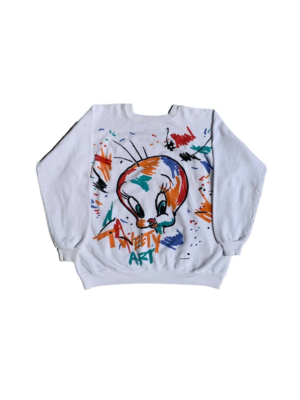 Vintage Vintage 1994 Tweety Art Painter Fullprint Sweatshirt Size M / US 6-8 / IT 42-44 - 1 Thumbnail