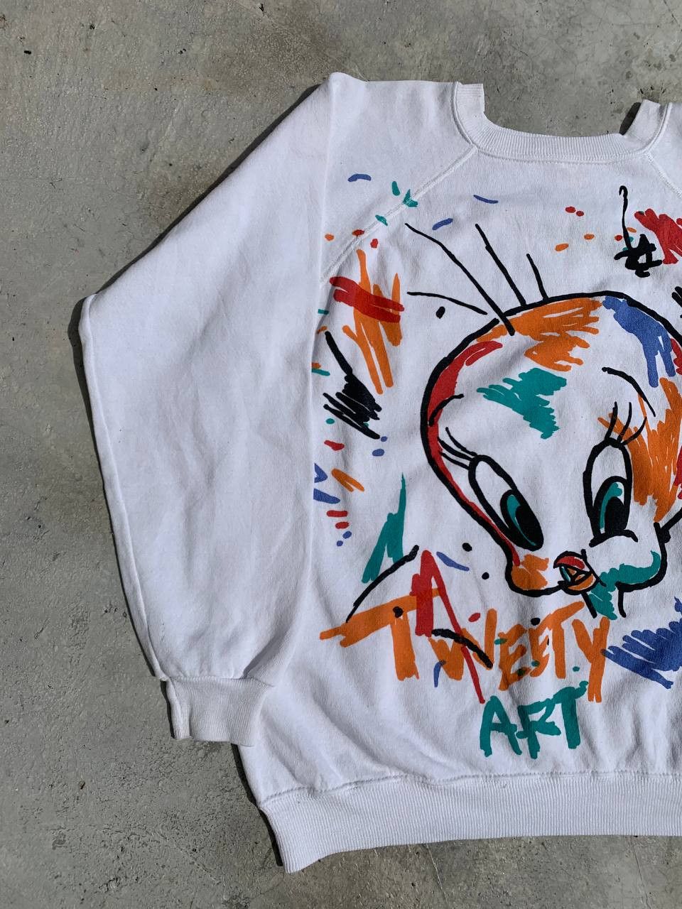 Vintage Vintage 1994 Tweety Art Painter Fullprint Sweatshirt Size M / US 6-8 / IT 42-44 - 4 Thumbnail