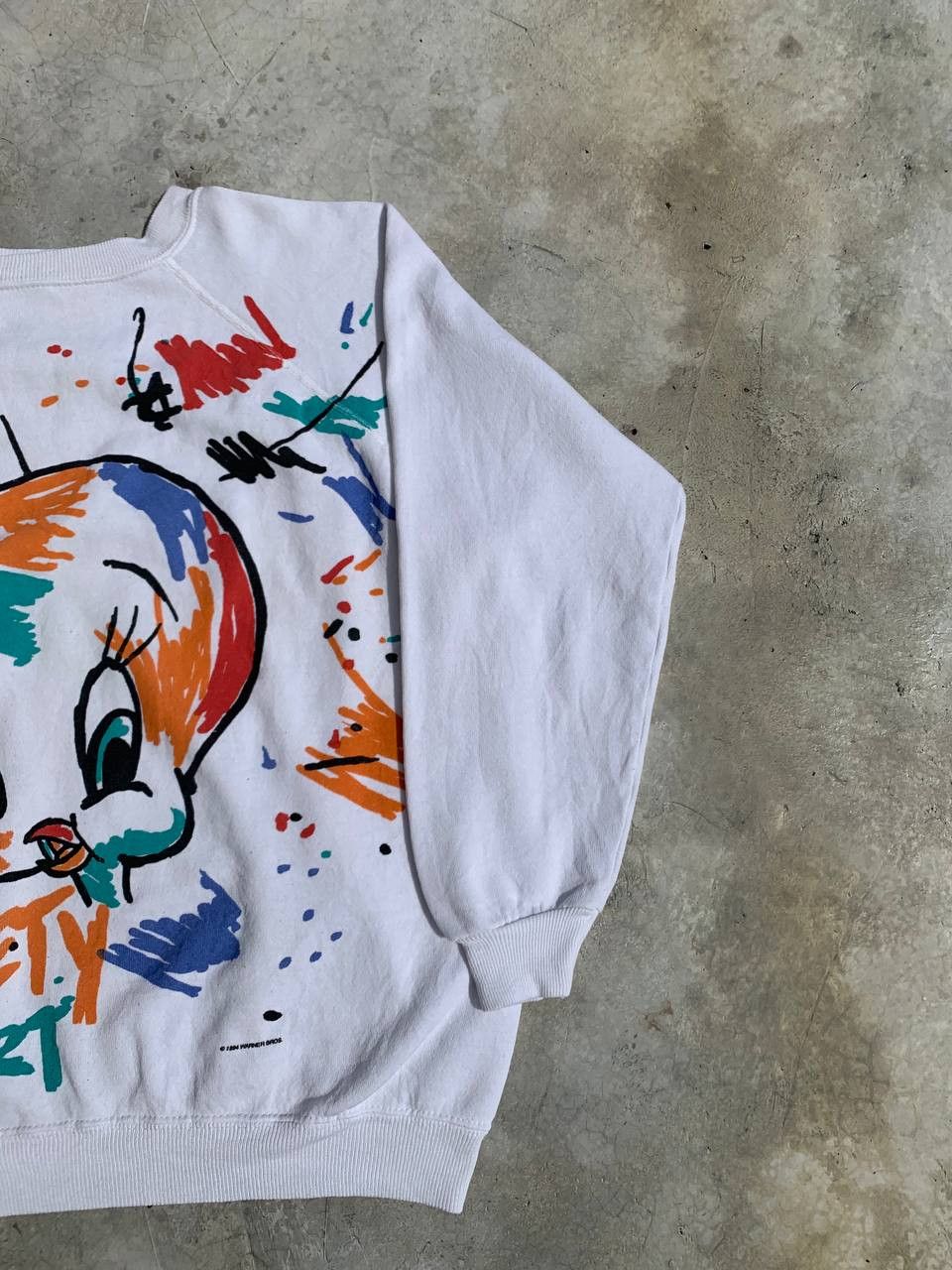 Vintage Vintage 1994 Tweety Art Painter Fullprint Sweatshirt Size M / US 6-8 / IT 42-44 - 3 Thumbnail