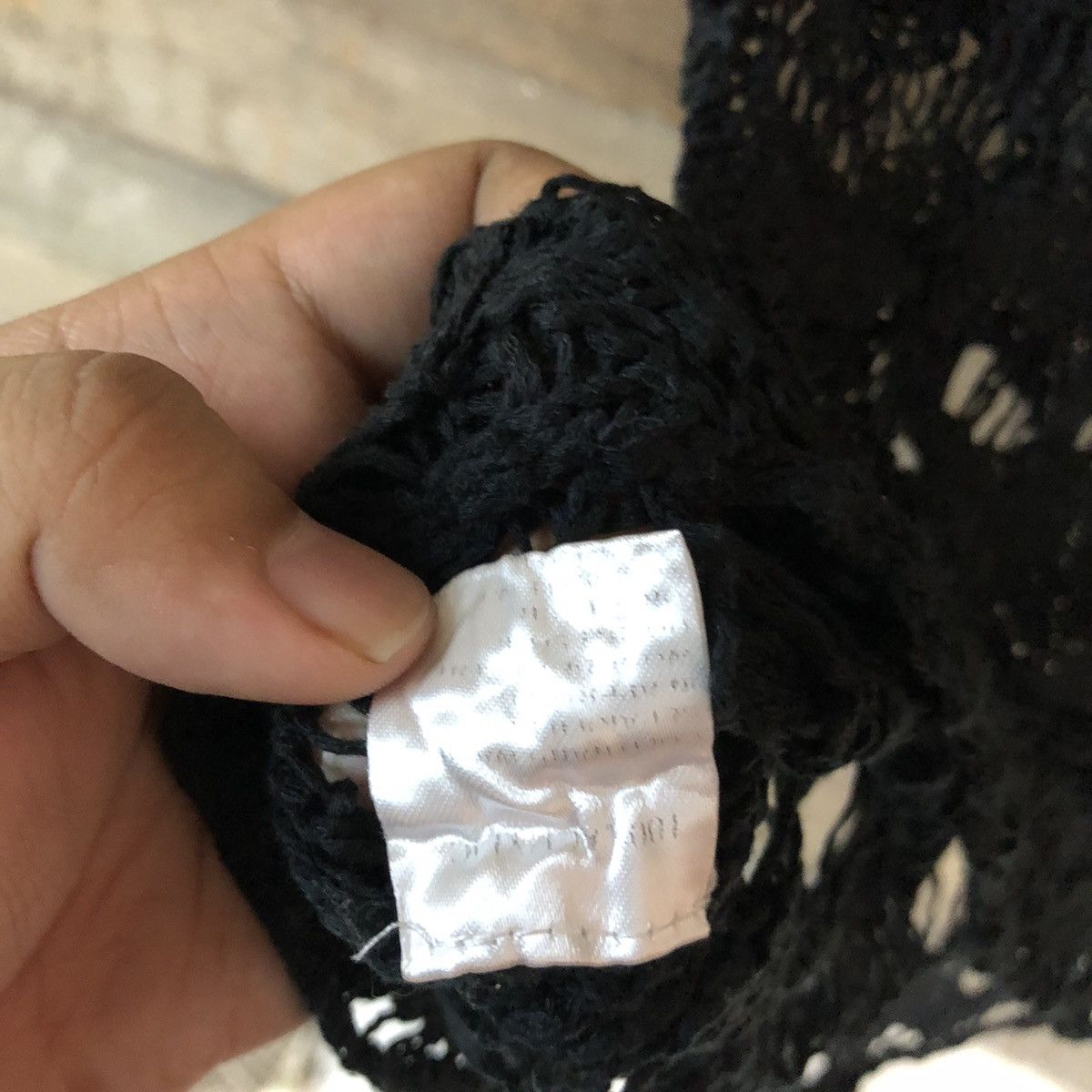 Homespun Knitwear Luxx Mesh Net Crochet Black Knitwear #7208 Size M / US 6-8 / IT 42-44 - 13 Thumbnail