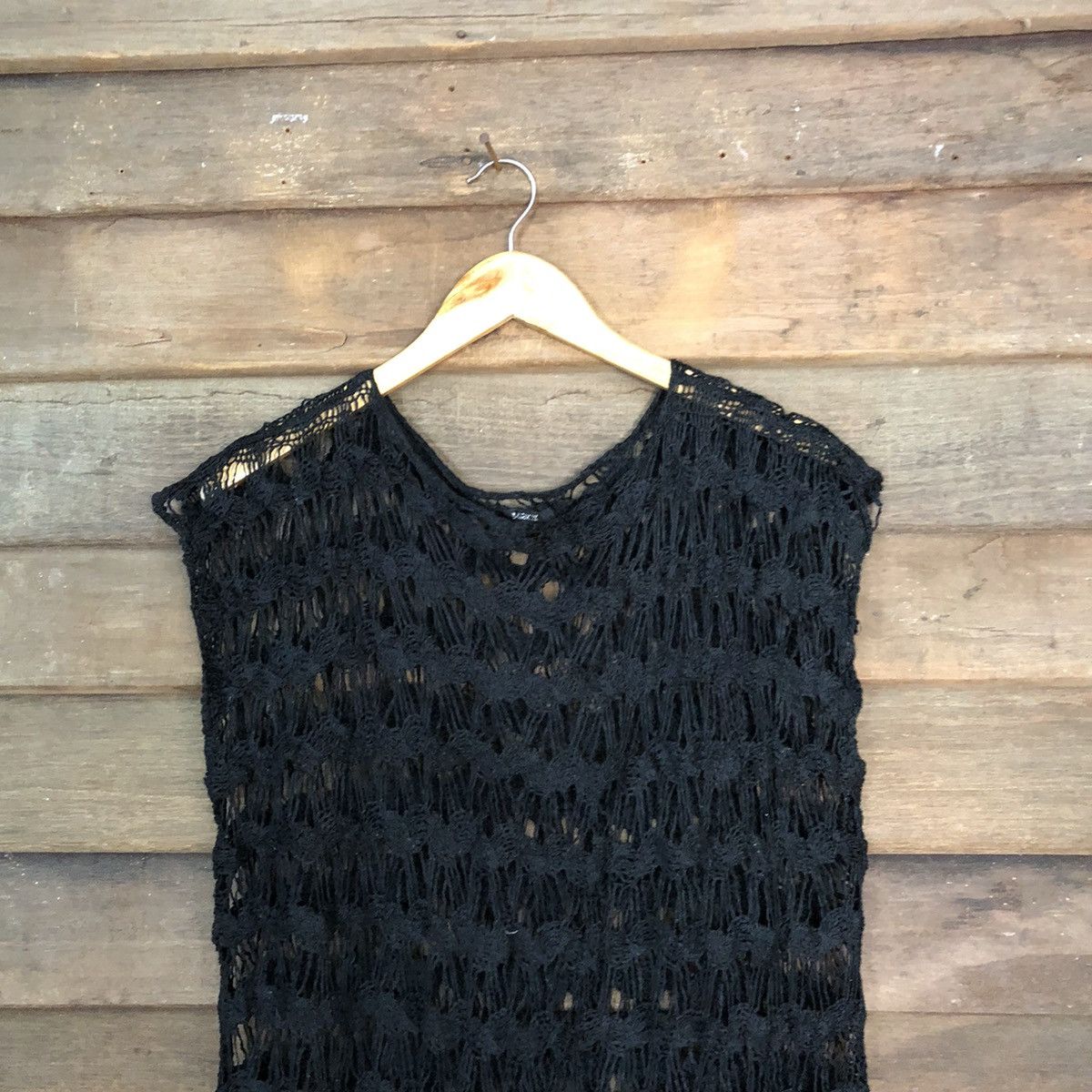 Homespun Knitwear Luxx Mesh Net Crochet Black Knitwear #7208 Size M / US 6-8 / IT 42-44 - 2 Thumbnail