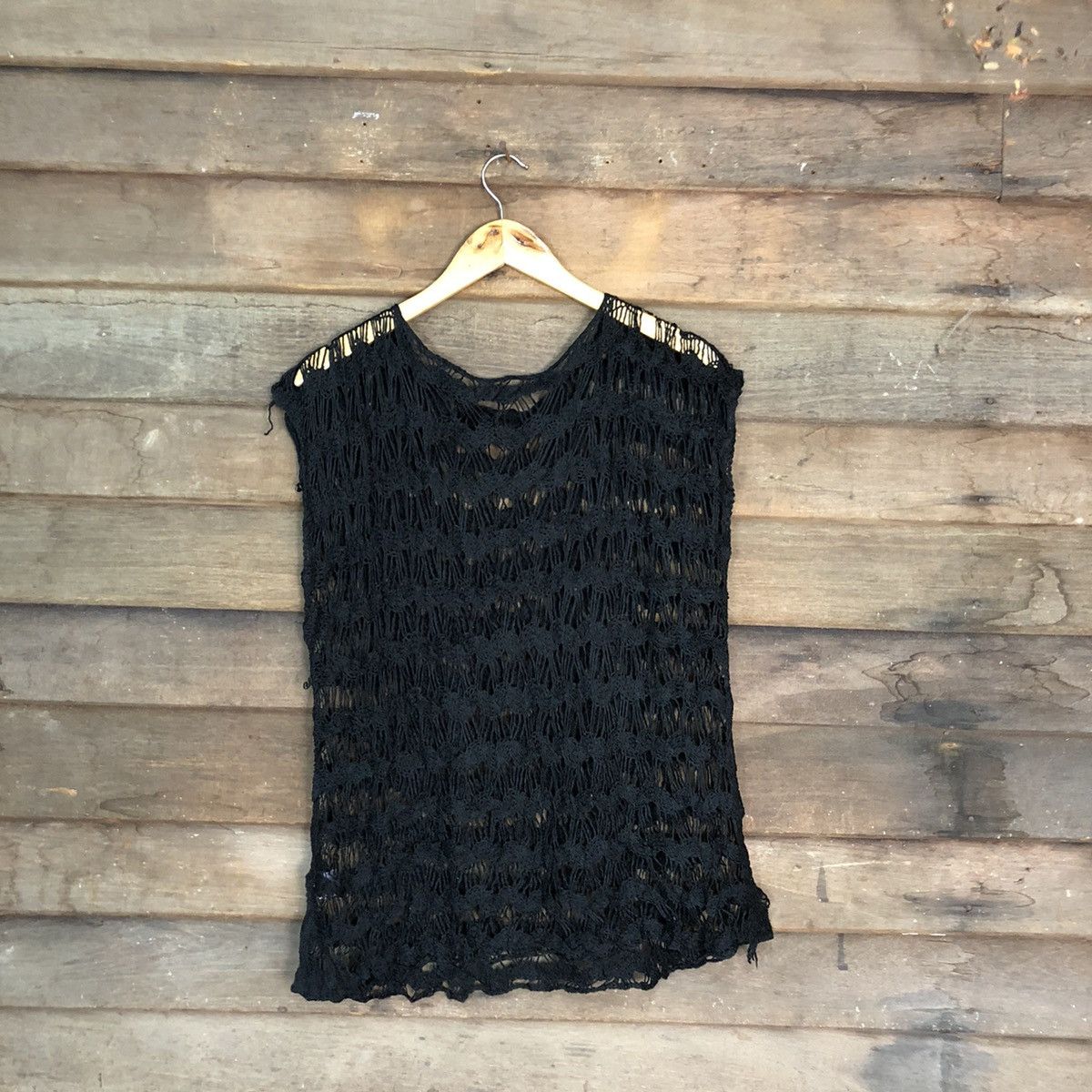 Homespun Knitwear Luxx Mesh Net Crochet Black Knitwear #7208 Size M / US 6-8 / IT 42-44 - 11 Thumbnail