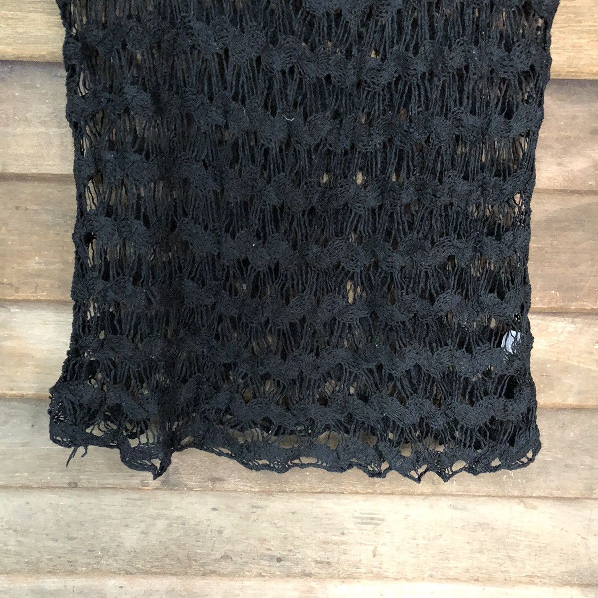 Homespun Knitwear Luxx Mesh Net Crochet Black Knitwear #7208 Size M / US 6-8 / IT 42-44 - 6 Thumbnail