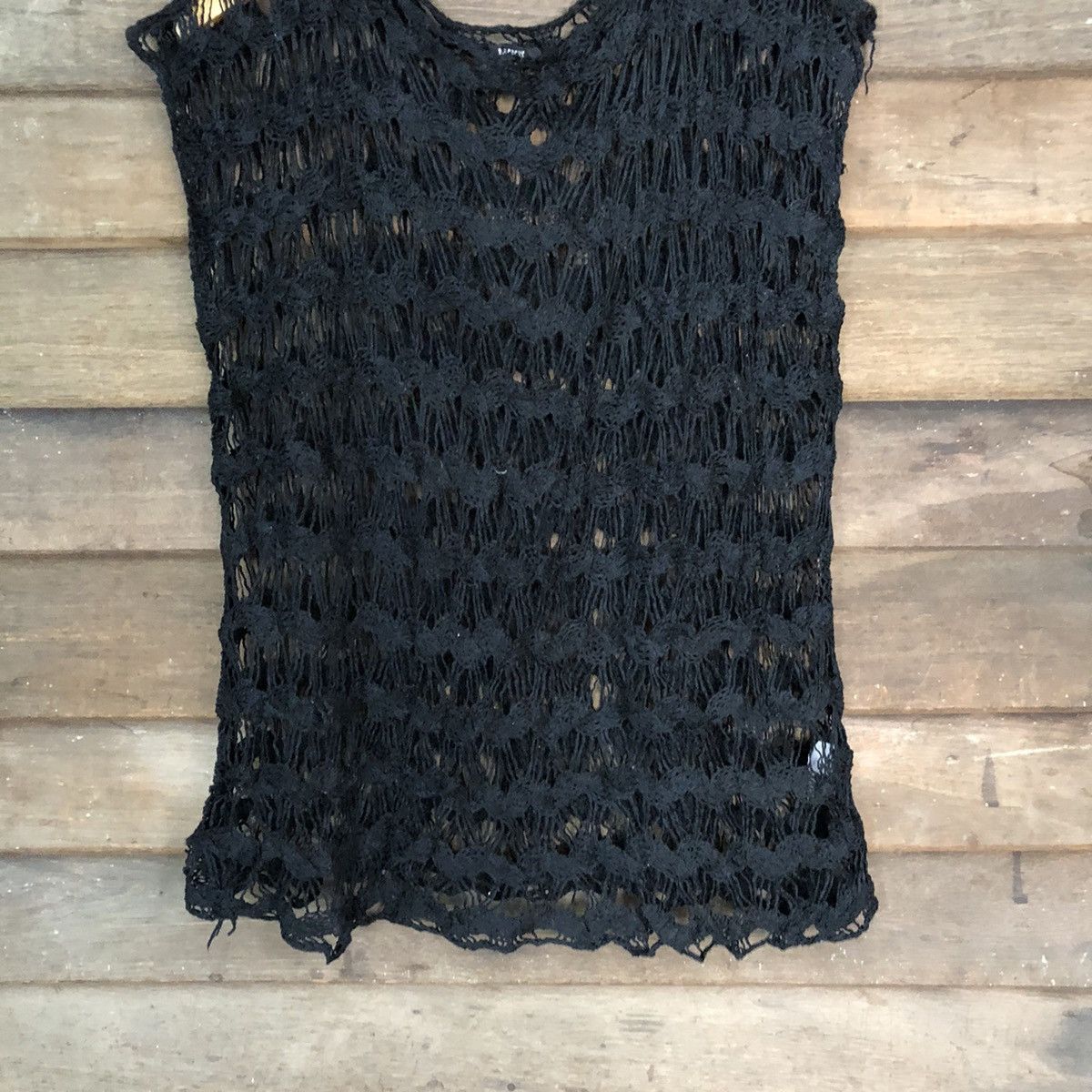 Homespun Knitwear Luxx Mesh Net Crochet Black Knitwear #7208 Size M / US 6-8 / IT 42-44 - 3 Thumbnail