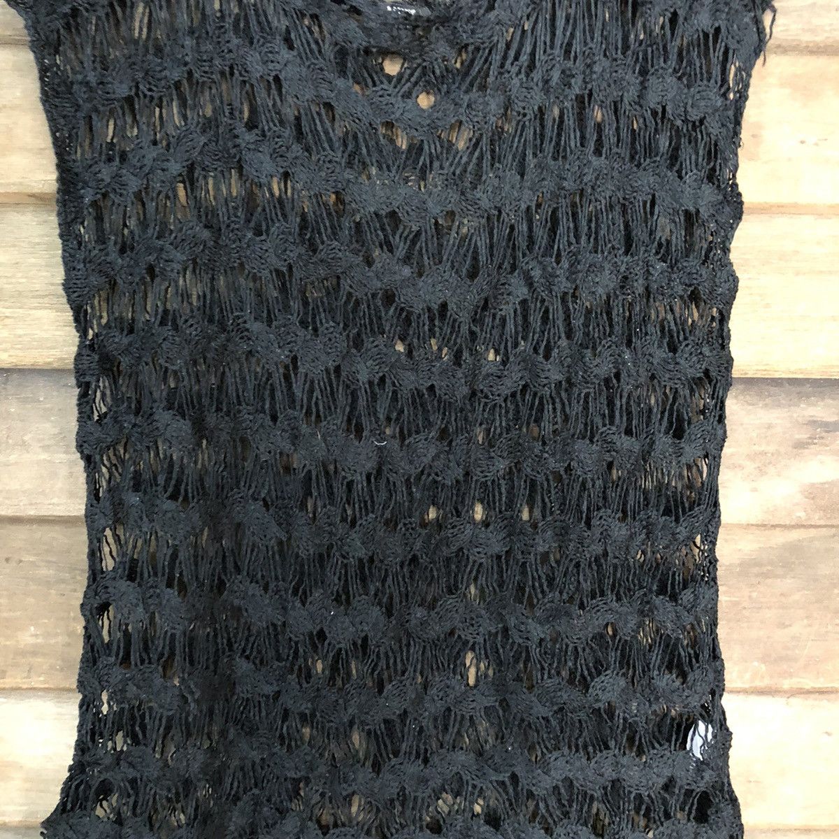 Homespun Knitwear Luxx Mesh Net Crochet Black Knitwear #7208 Size M / US 6-8 / IT 42-44 - 5 Thumbnail