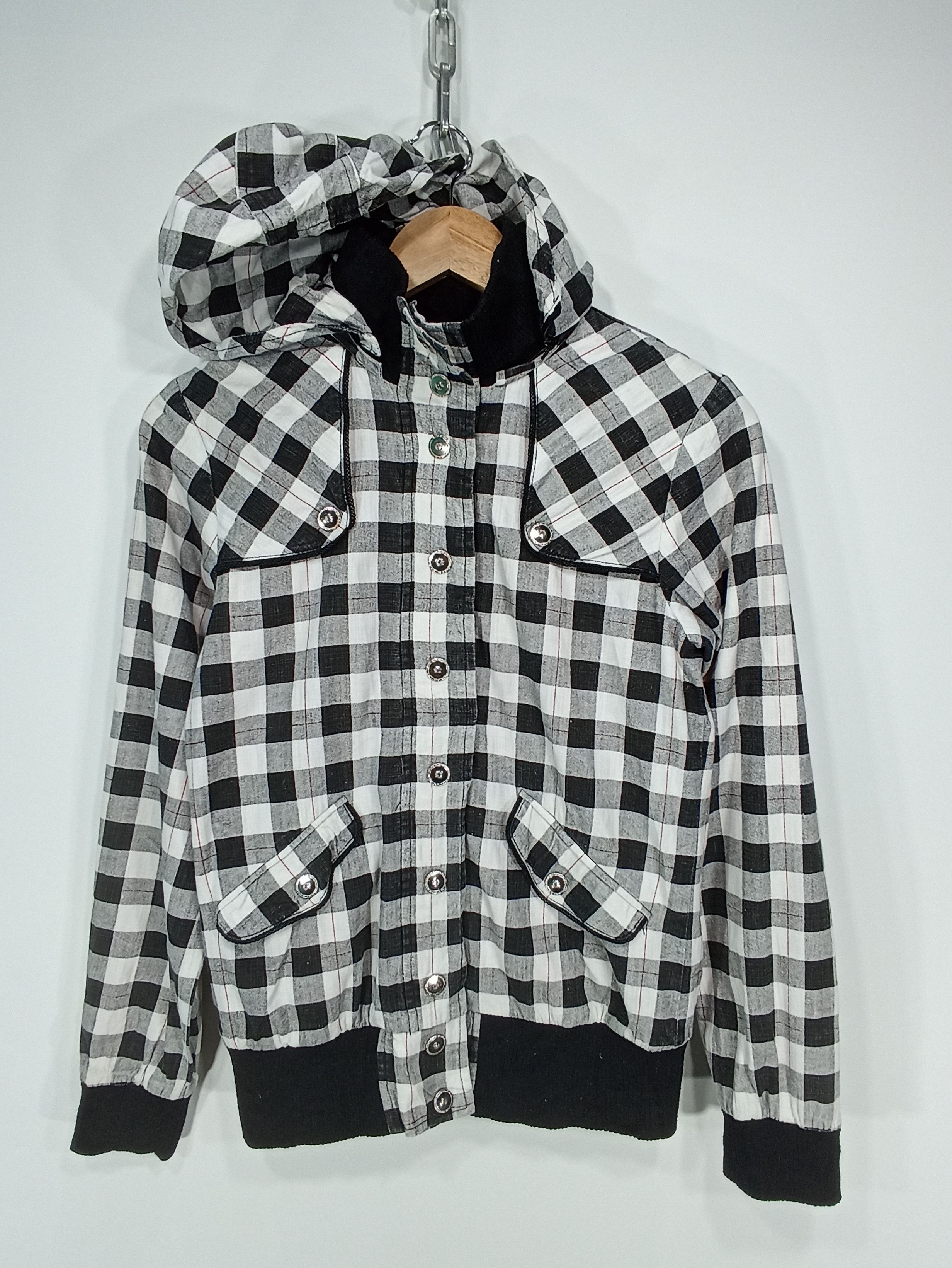 Japanese Brand × Seditionaries Cecil mcbee plaid hoodie zipper Size M / US 6-8 / IT 42-44 - 1 Thumbnail