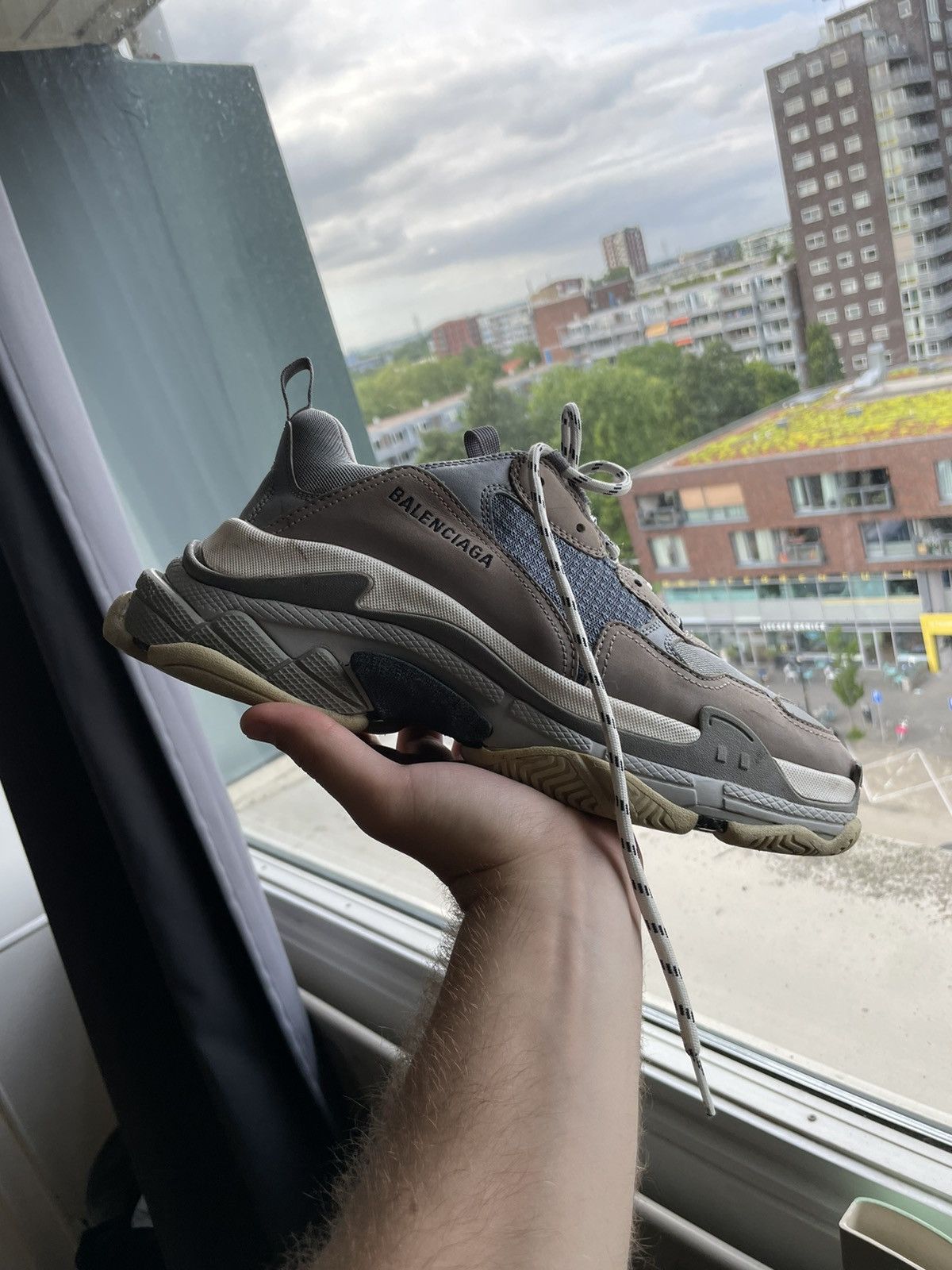 image of Balenciaga Triple S Trainer Grey Shoes, Men's (Size 10)