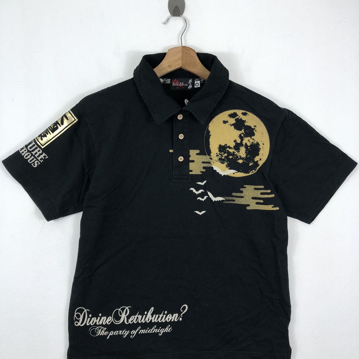 Japanese Brand Japanese Brand SUKAJAN DEVINE RETRIBUTION Polo Shirt Size US M / EU 48-50 / 2 - 2 Thumbnail