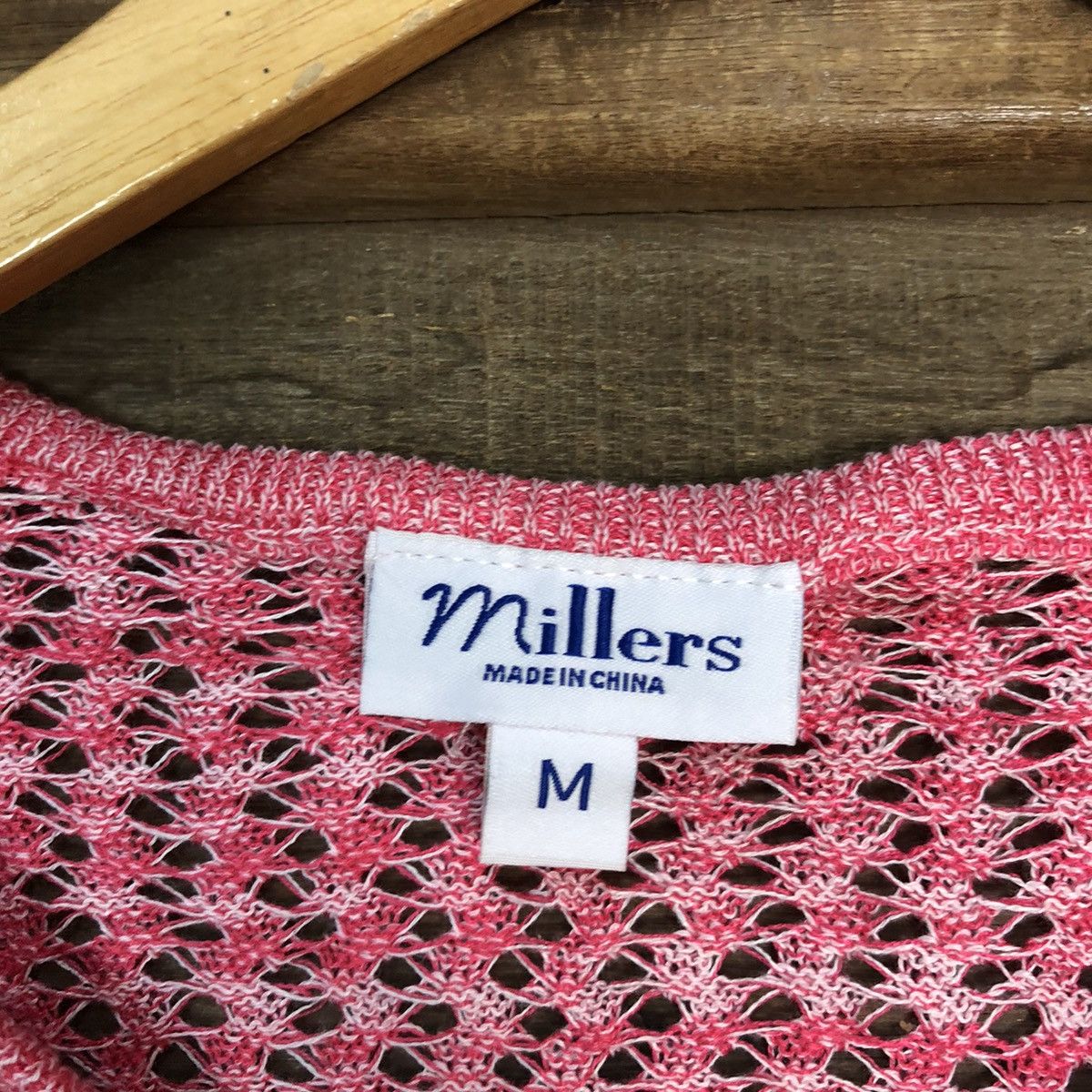 Japanese Brand Millers Mesh Net Crochet Pink Knitwear #7204 Size M / US 6-8 / IT 42-44 - 7 Thumbnail