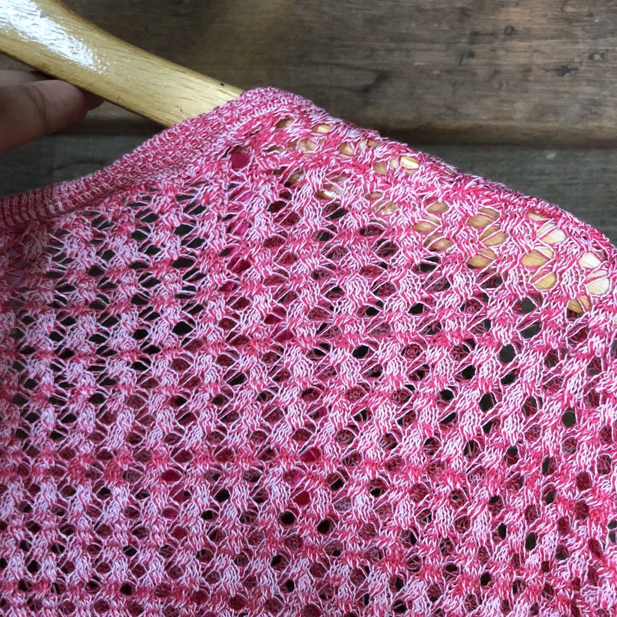 Japanese Brand Millers Mesh Net Crochet Pink Knitwear #7204 Size M / US 6-8 / IT 42-44 - 13 Thumbnail