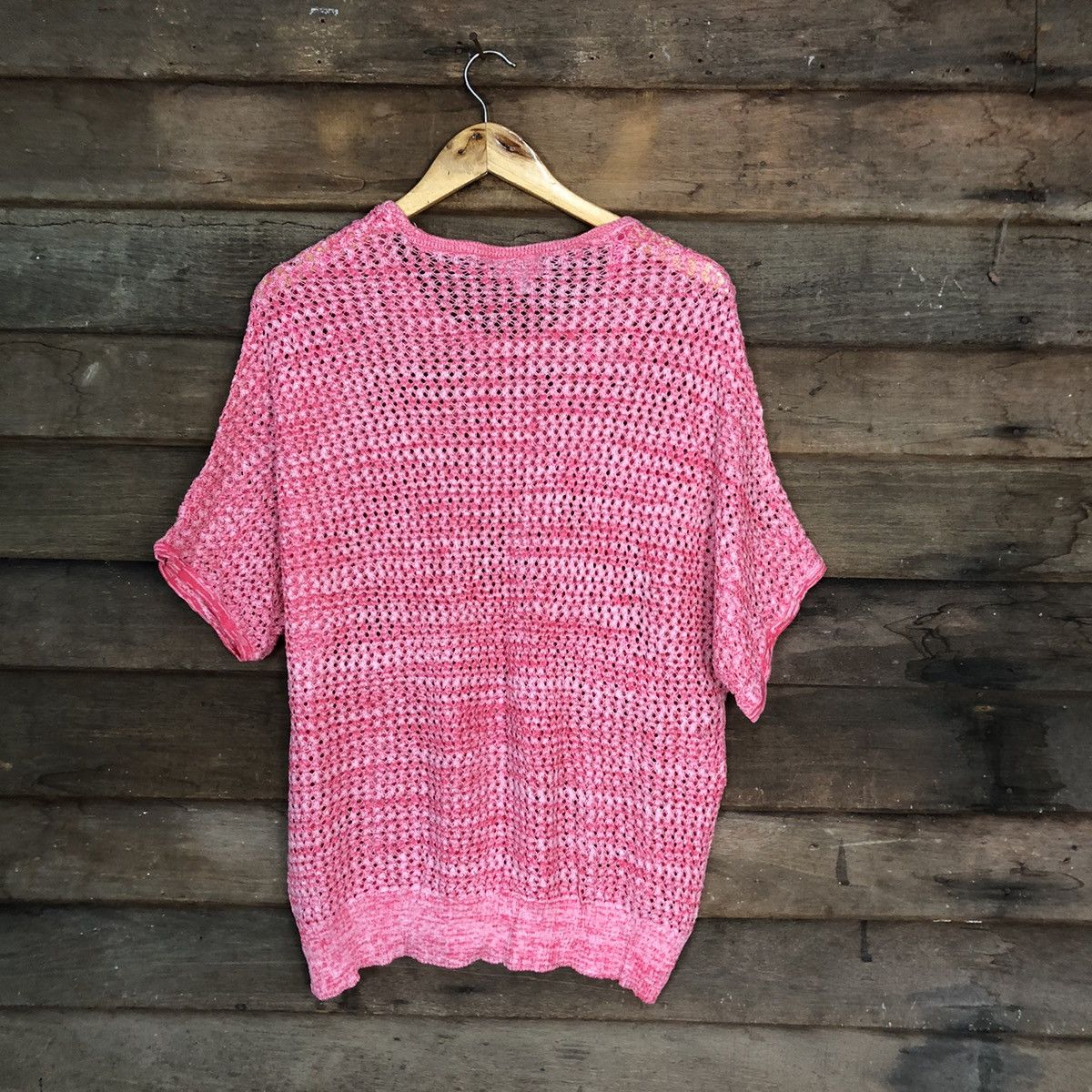Japanese Brand Millers Mesh Net Crochet Pink Knitwear #7204 Size M / US 6-8 / IT 42-44 - 10 Thumbnail