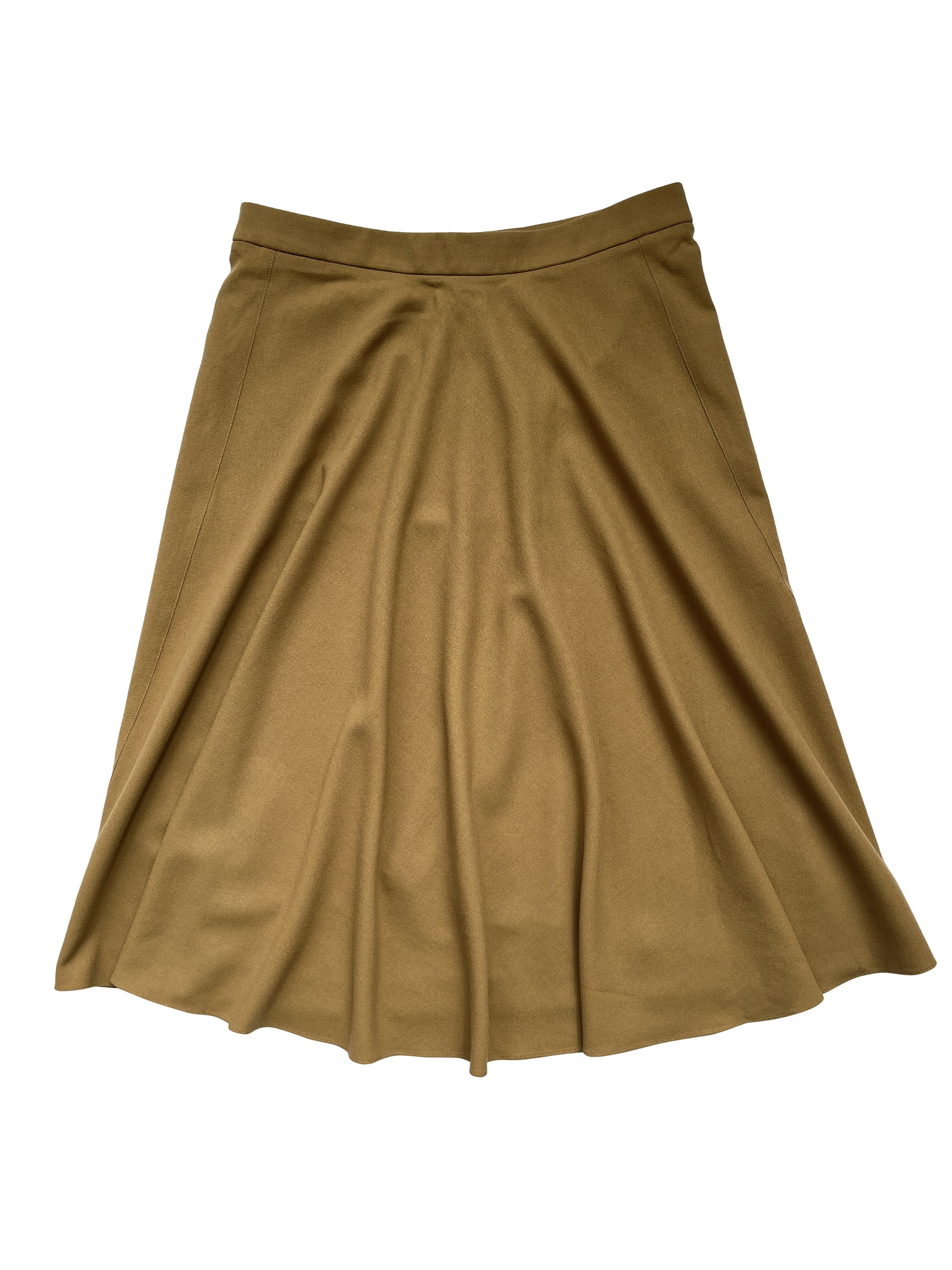 image of Hermes Martin Margiela Light Brown Skirt in Light Brown/Beige, Women's (Size 28)