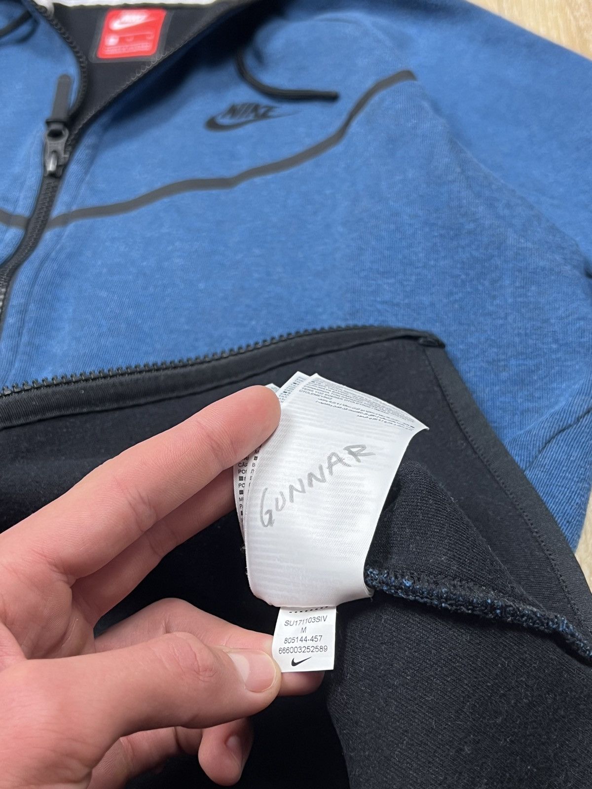 Nike Tech Fleece blue Zip up Hoodie