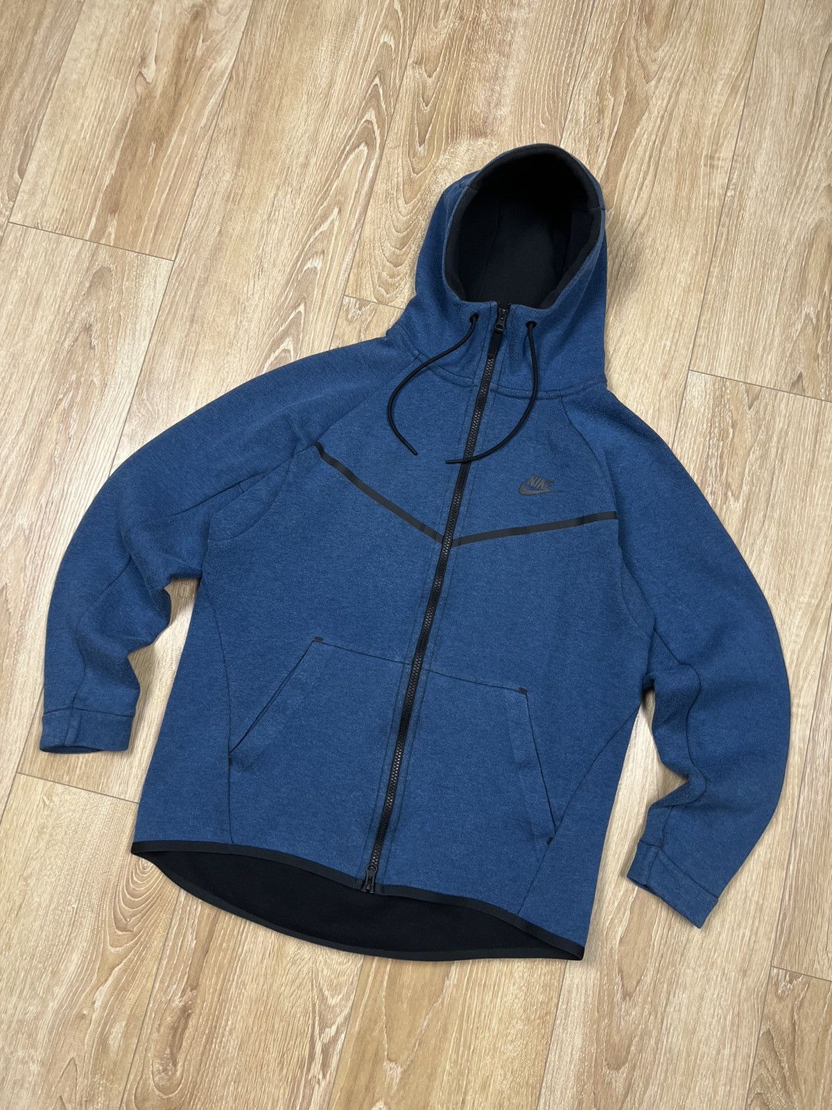 nike tech fleece stone blue hoodie