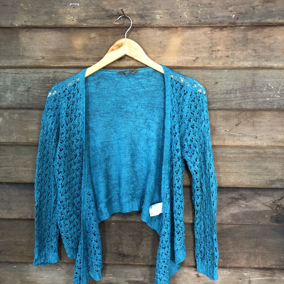 Grailed Katies Mesh Net Crochet Green Knitwear Cardigan #7198 Size S / US 4 / IT 40 - 2 Thumbnail