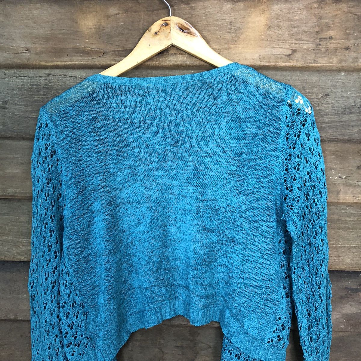 Grailed Katies Mesh Net Crochet Green Knitwear Cardigan #7198 Size S / US 4 / IT 40 - 10 Thumbnail