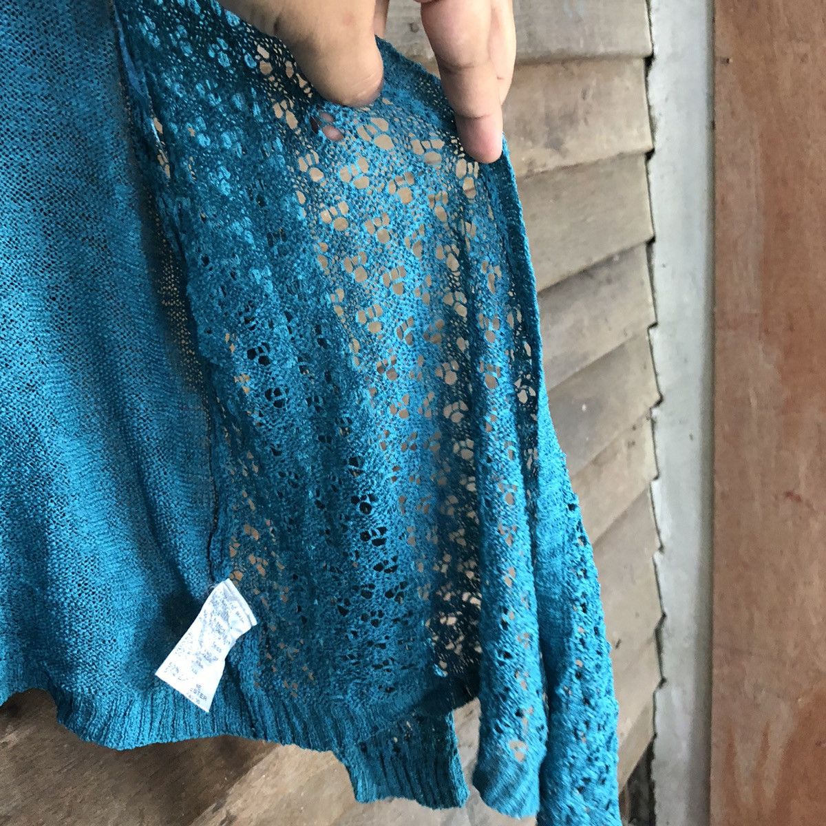 Grailed Katies Mesh Net Crochet Green Knitwear Cardigan #7198 Size S / US 4 / IT 40 - 8 Thumbnail