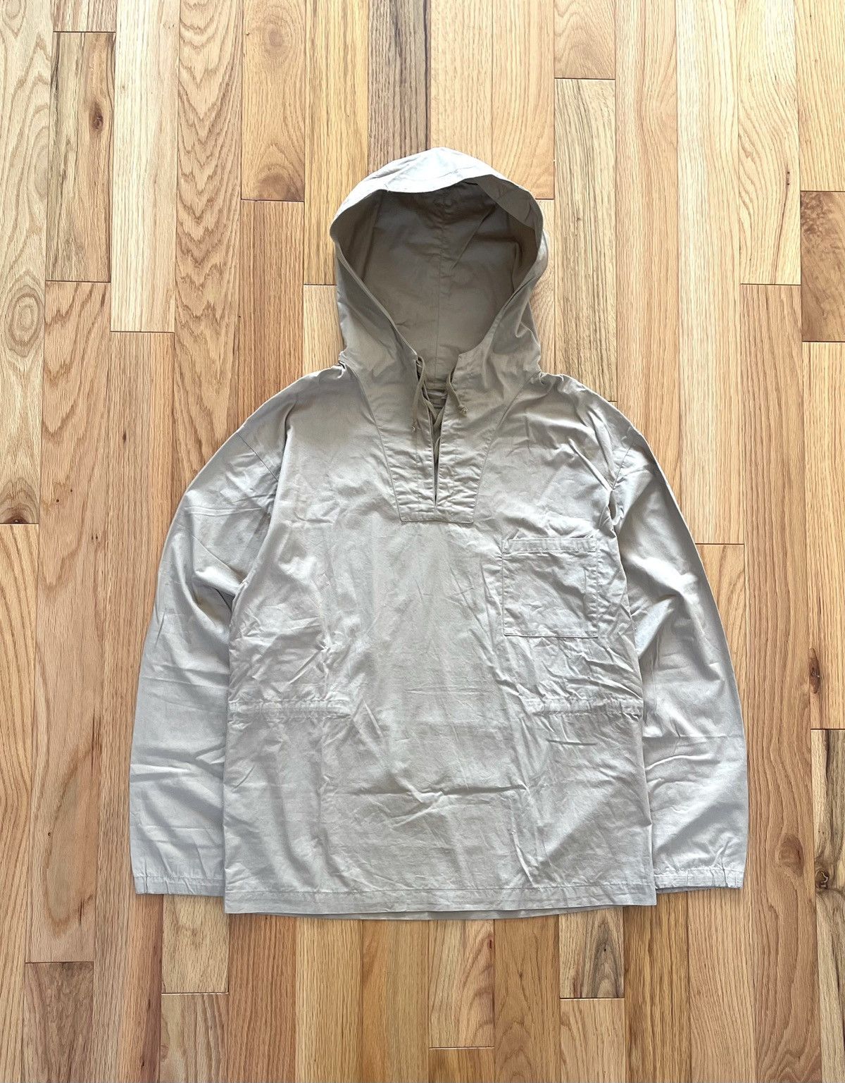 image of Early 2000’S Helmut Lang Military Anorak Smock Jacket in Tan, Men's (Size Medium)