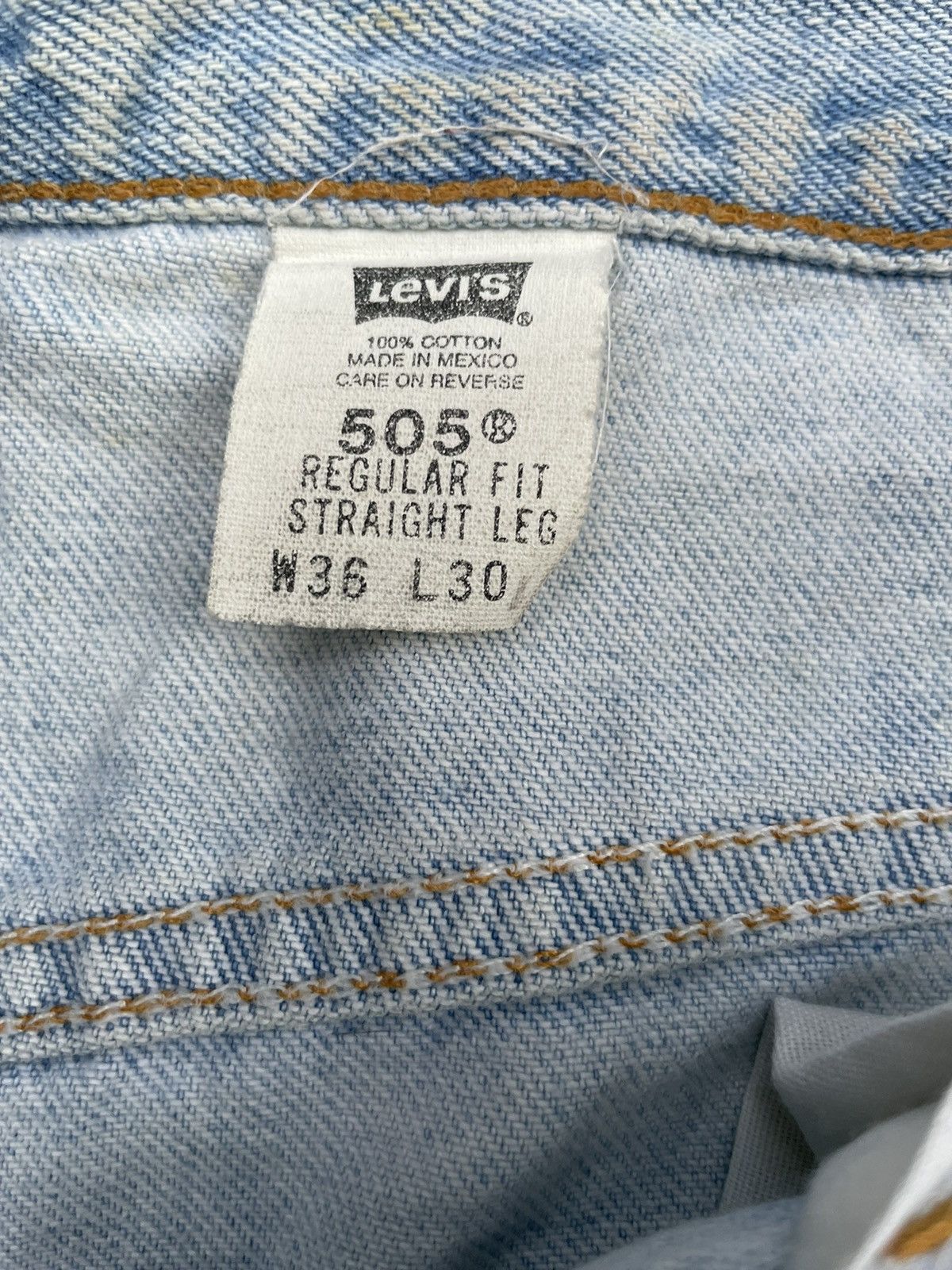 Levi's × Vintage Vintage 2002 Levis 505 e Faded Wash Denim Size US 36 / EU 52 - 17 Thumbnail