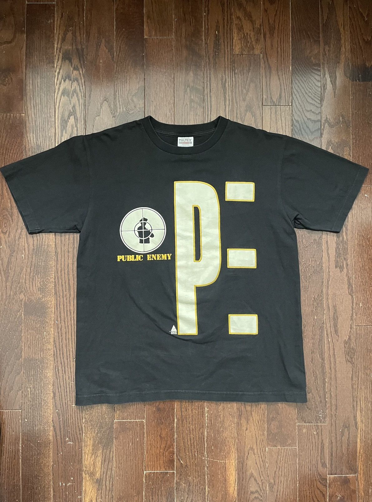 image of Vintage 90's Bootleg Public Enemy Rap T-Shirt Black, Men's (Size XL)