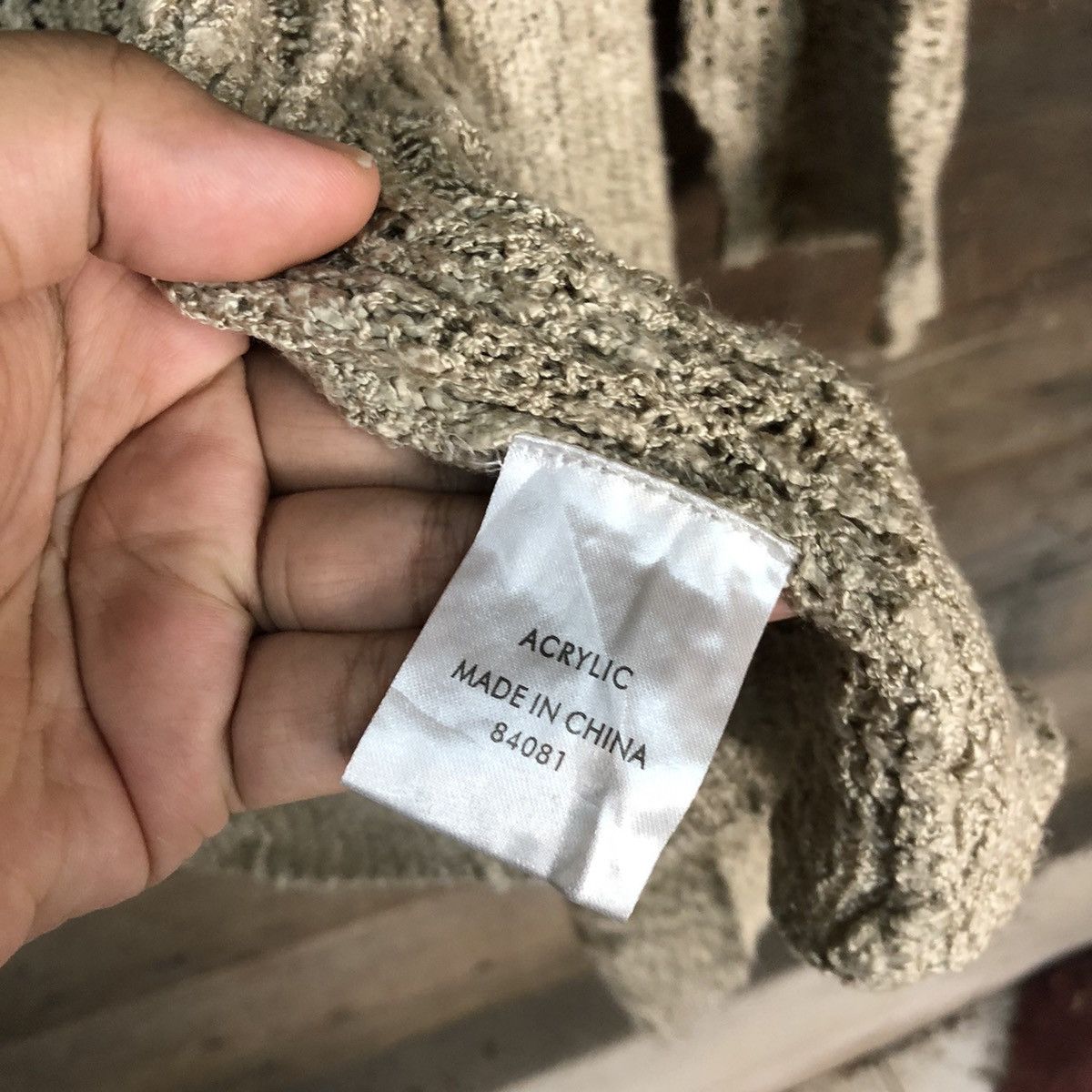 Other Suzanne Rae Mesh Net Crochet Brown Cardigan Knitwear #7203 Size L / US 10 / IT 46 - 7 Thumbnail