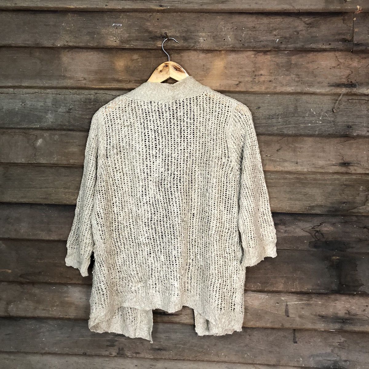 Other Suzanne Rae Mesh Net Crochet Brown Cardigan Knitwear #7203 Size L / US 10 / IT 46 - 11 Thumbnail