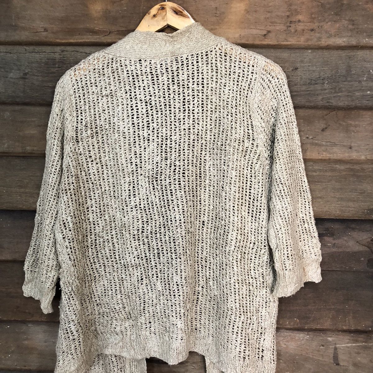 Other Suzanne Rae Mesh Net Crochet Brown Cardigan Knitwear #7203 Size L / US 10 / IT 46 - 13 Thumbnail