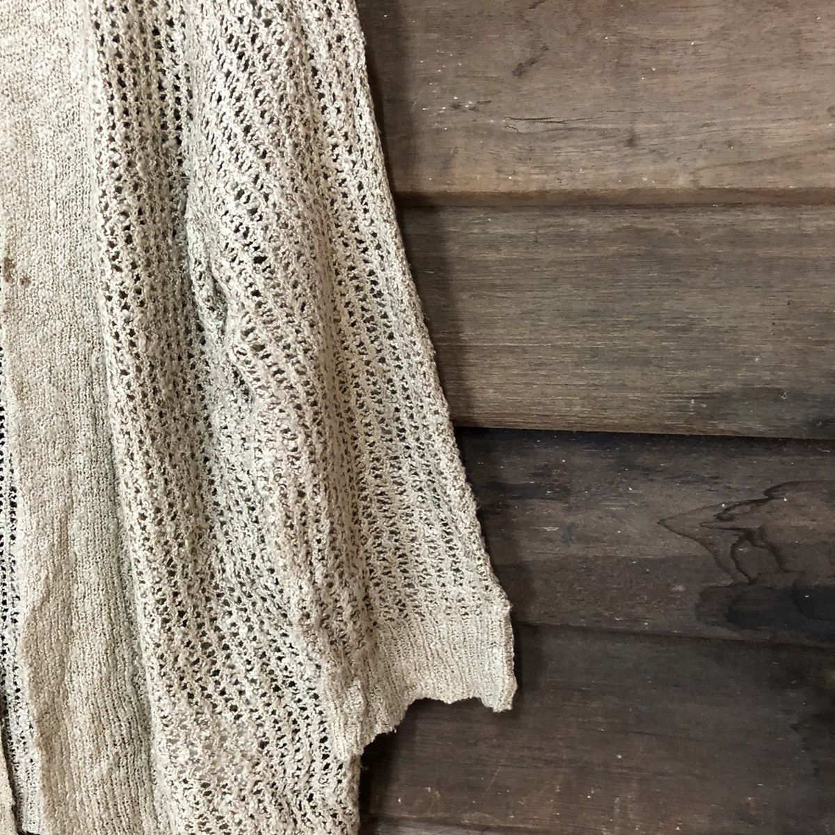 Other Suzanne Rae Mesh Net Crochet Brown Cardigan Knitwear #7203 Size L / US 10 / IT 46 - 5 Thumbnail