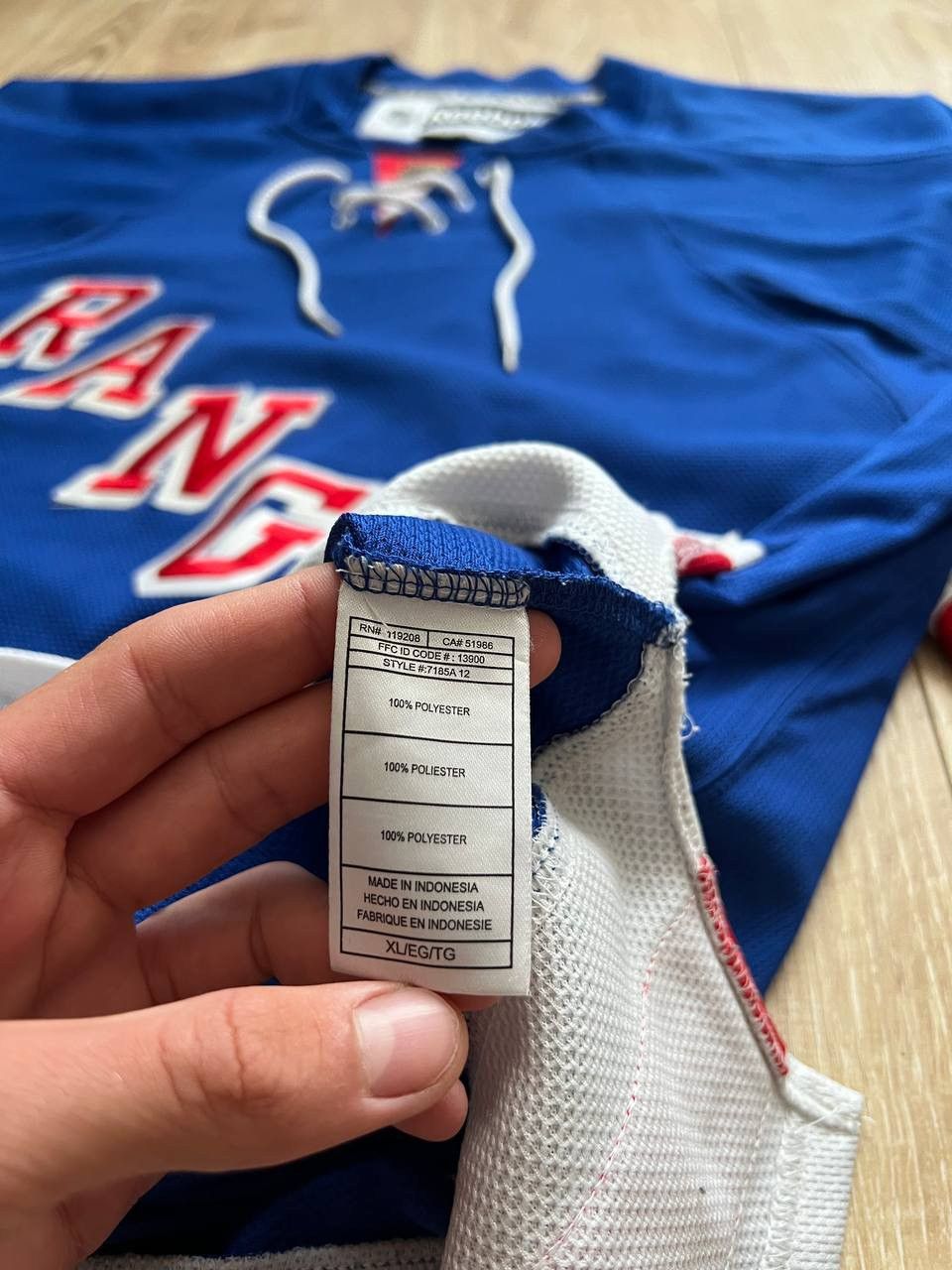 NHL Vintage Rebook NHL Rangers Jersey Size US XL / EU 56 / 4 - 14 Thumbnail