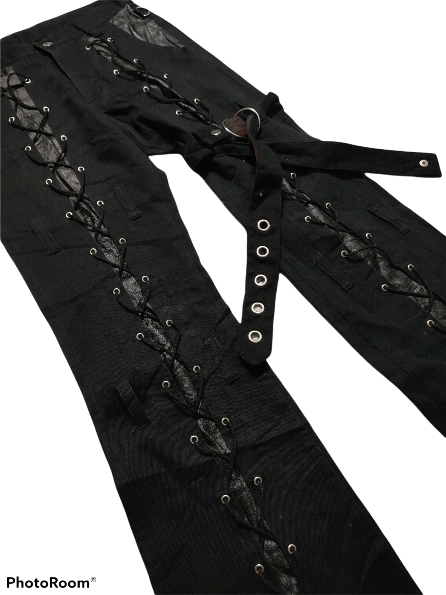 Hysteric Glamour × Japanese Brand Flare Bondage Pant by Secret t-Agent x Punk Design Size US 29 - 3 Thumbnail