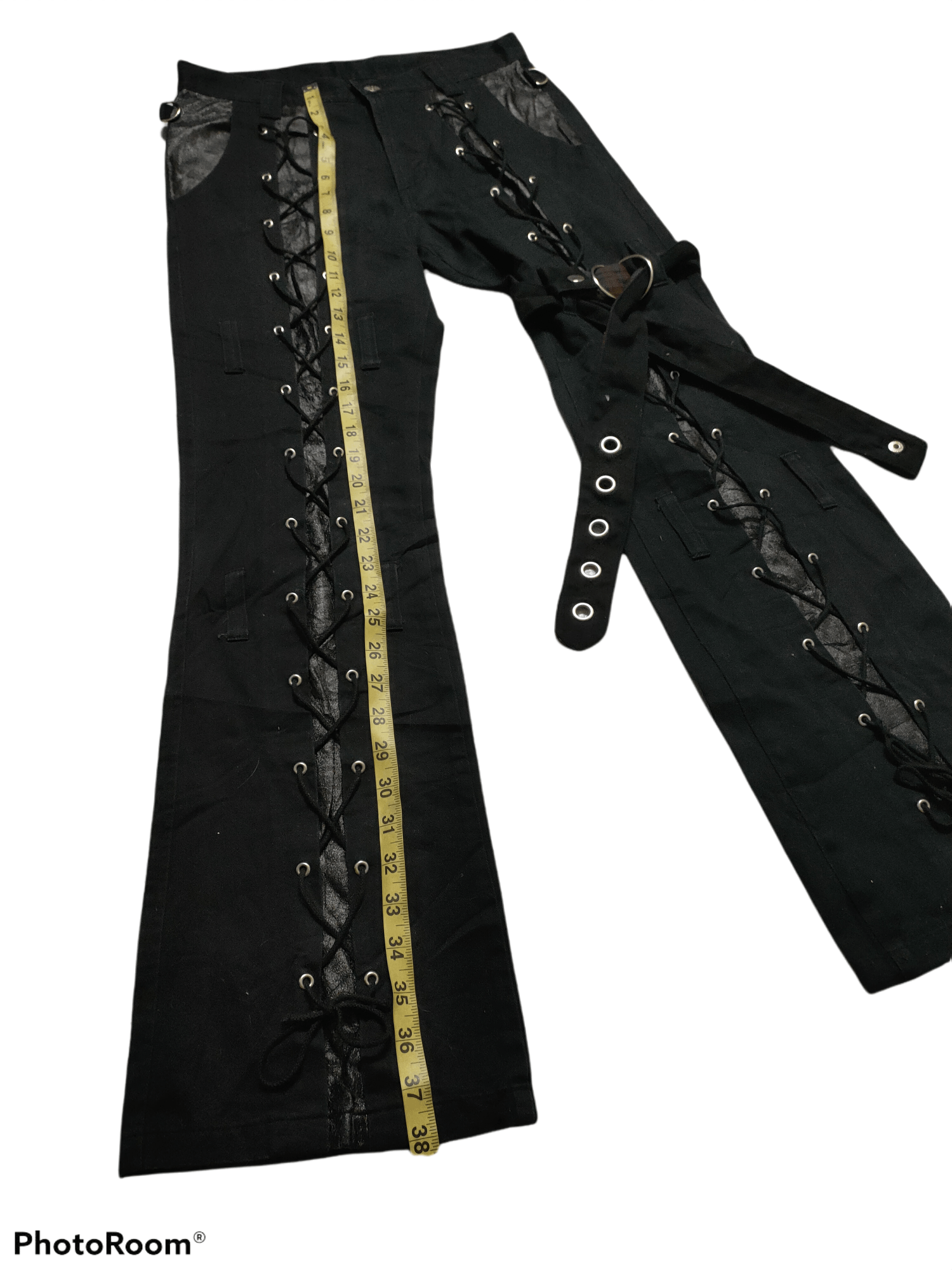 Hysteric Glamour × Japanese Brand Flare Bondage Pant by Secret t-Agent x Punk Design Size US 29 - 5 Thumbnail